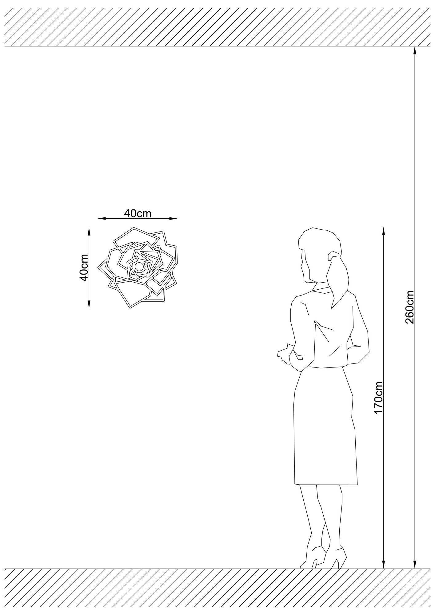 Candeeiro de Parede-W-042-Preto