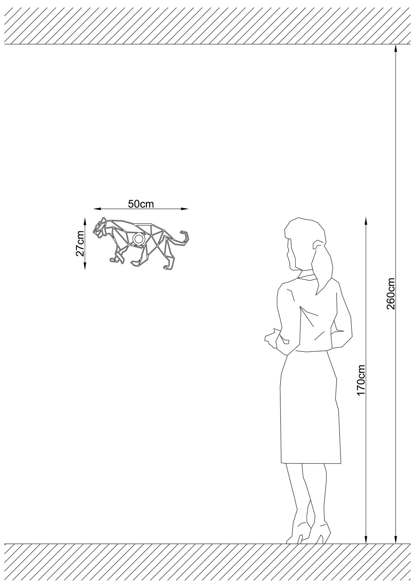 Candeeiro de Parede-W-044-Preto