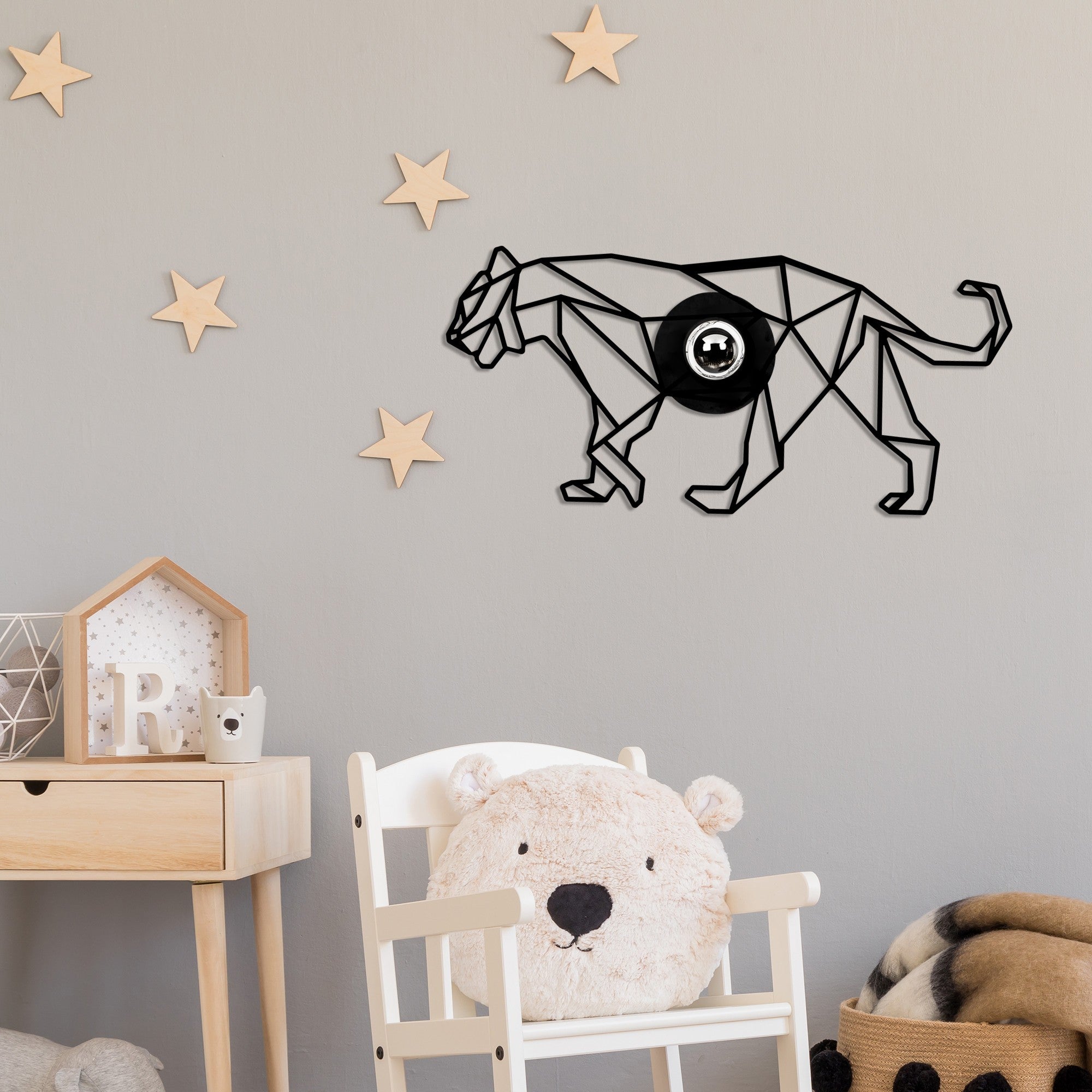 Candeeiro de Parede-W-044-Preto