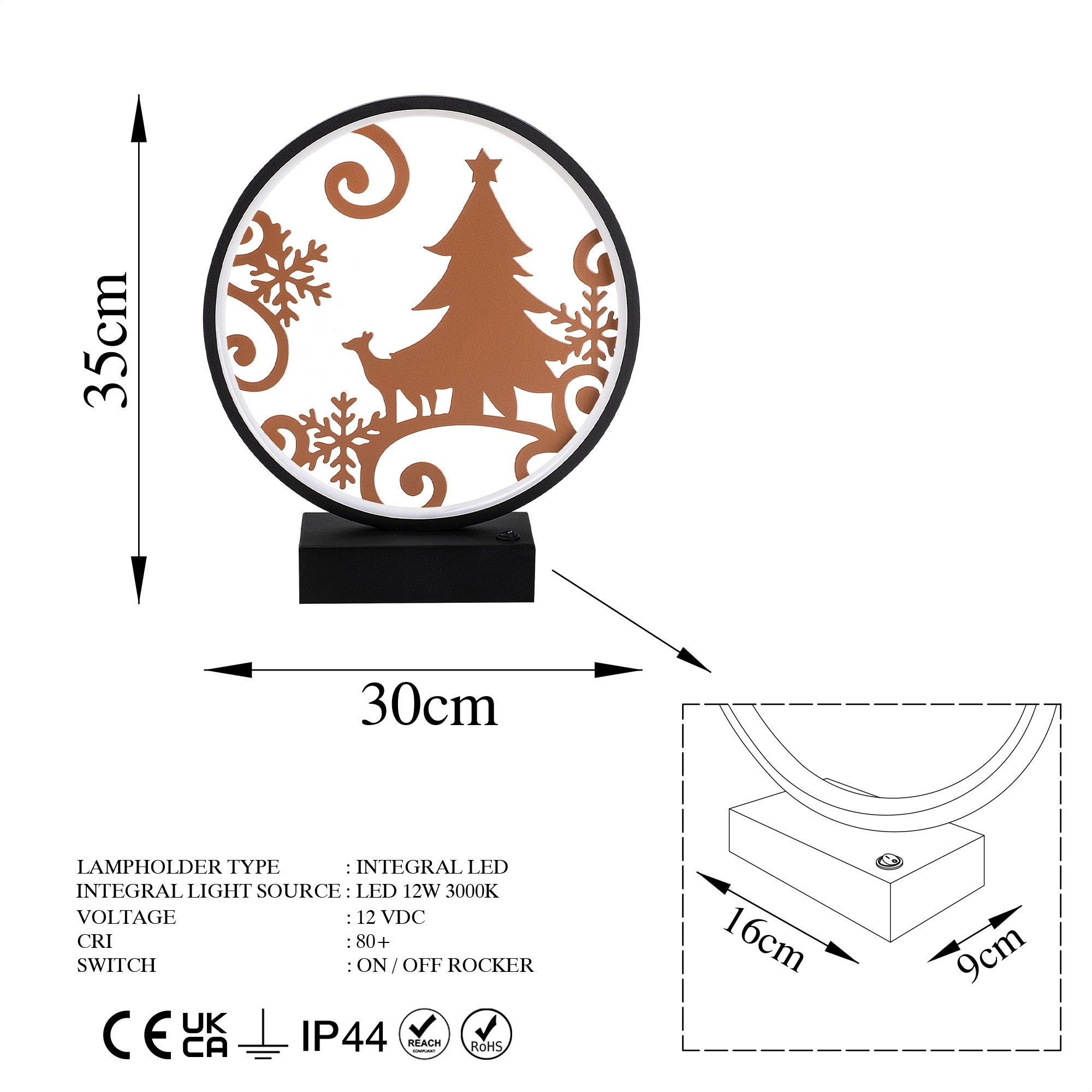 Candeeiro de mesa-XMAS3-Preto
Cobre