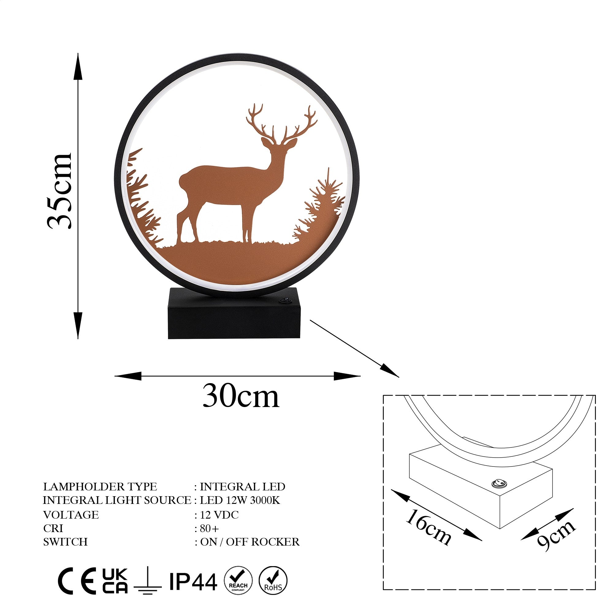 Candeeiro de mesa-XMAS7-Preto
Cobre