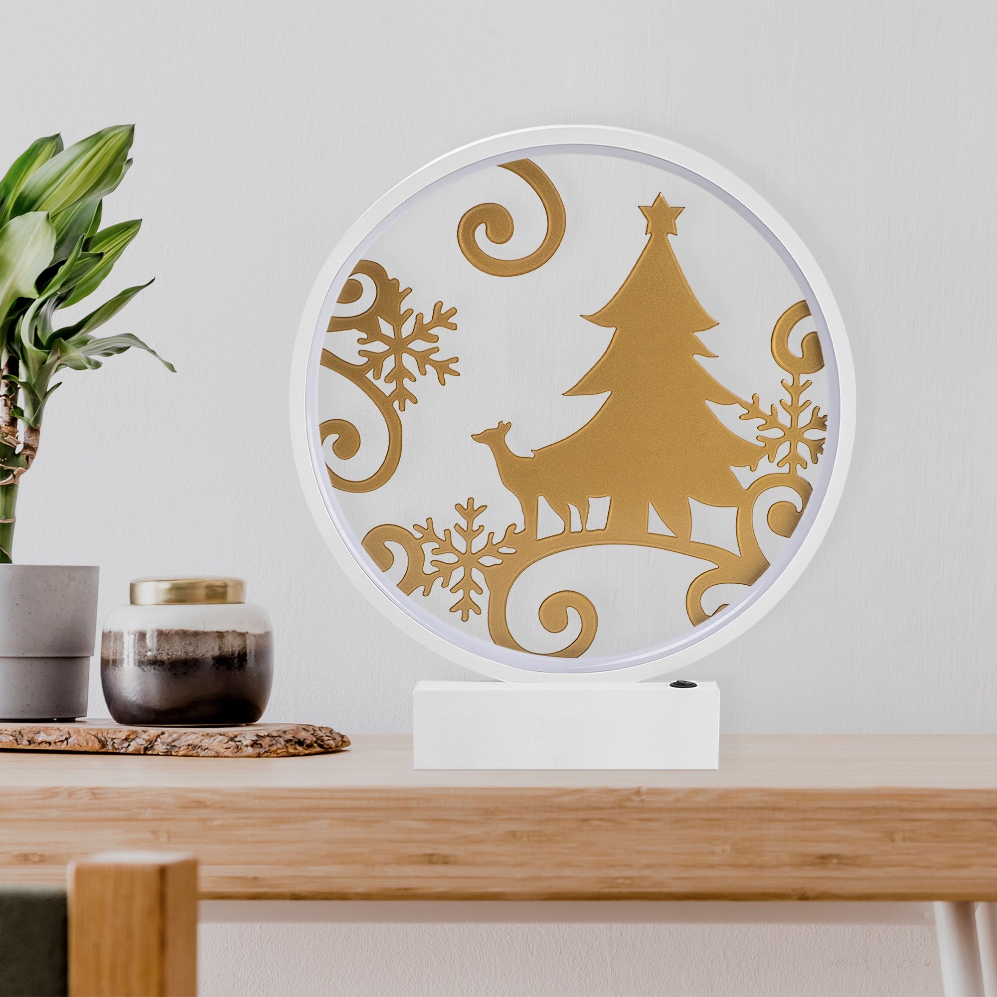 Candeeiro de mesa-XMAS11-Branco
Ouro
