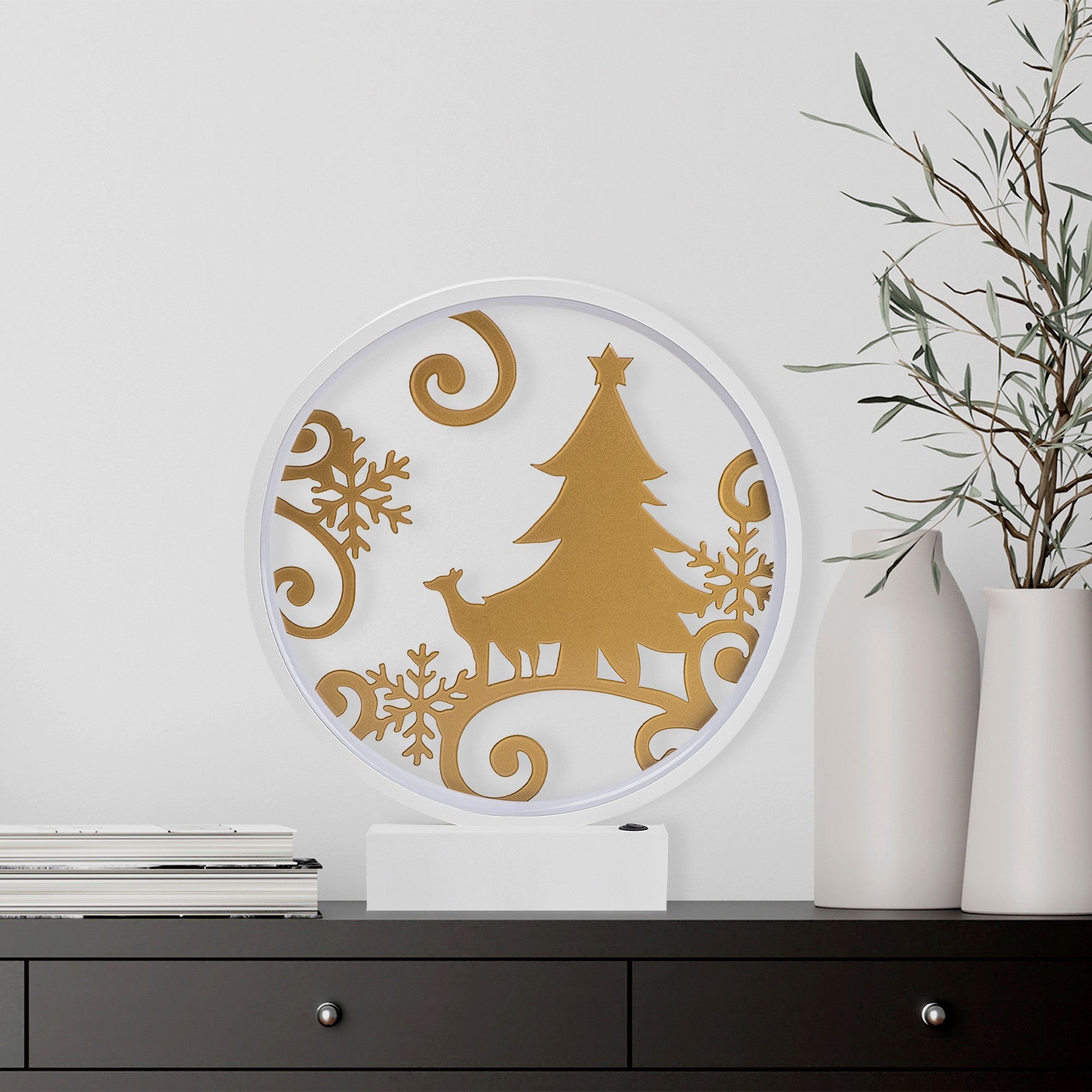 Candeeiro de mesa-XMAS11-Branco
Ouro