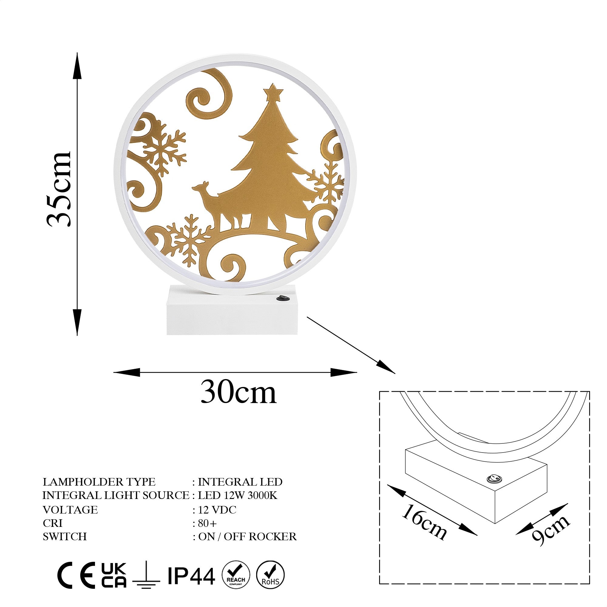 Candeeiro de mesa-XMAS11-Branco
Ouro