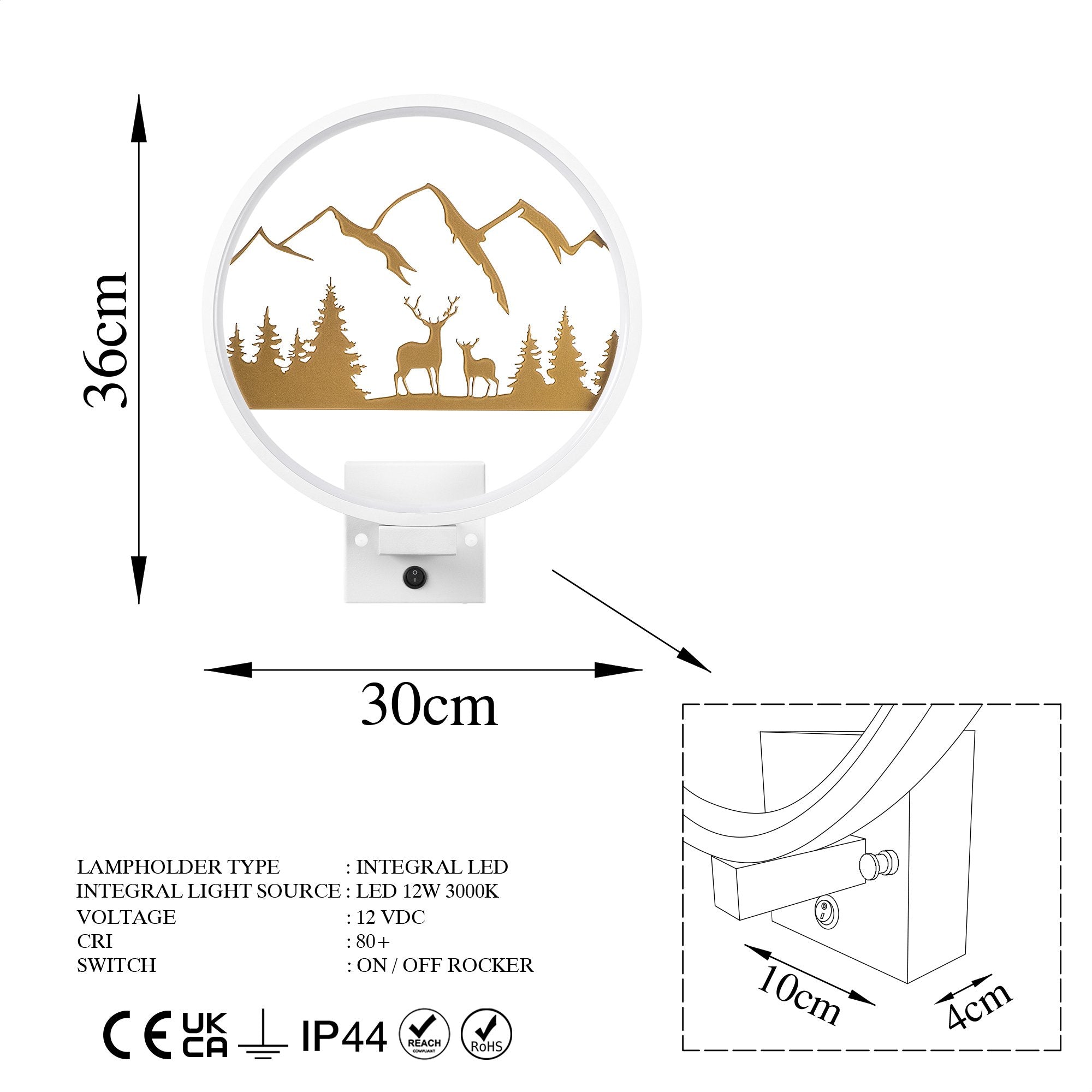 Candeeiro de Parede-XMAS25-Branco
Ouro