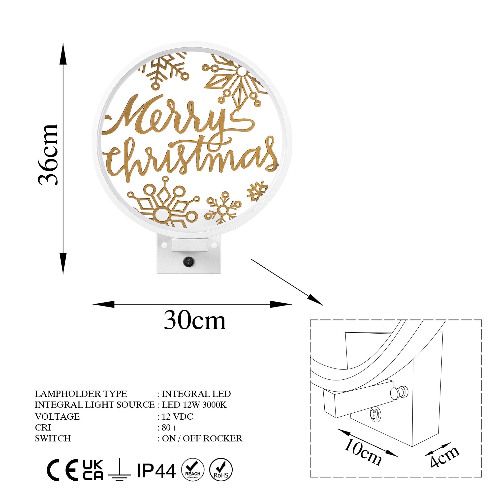 Candeeiro de Parede-XMAS29-Branco
Ouro
