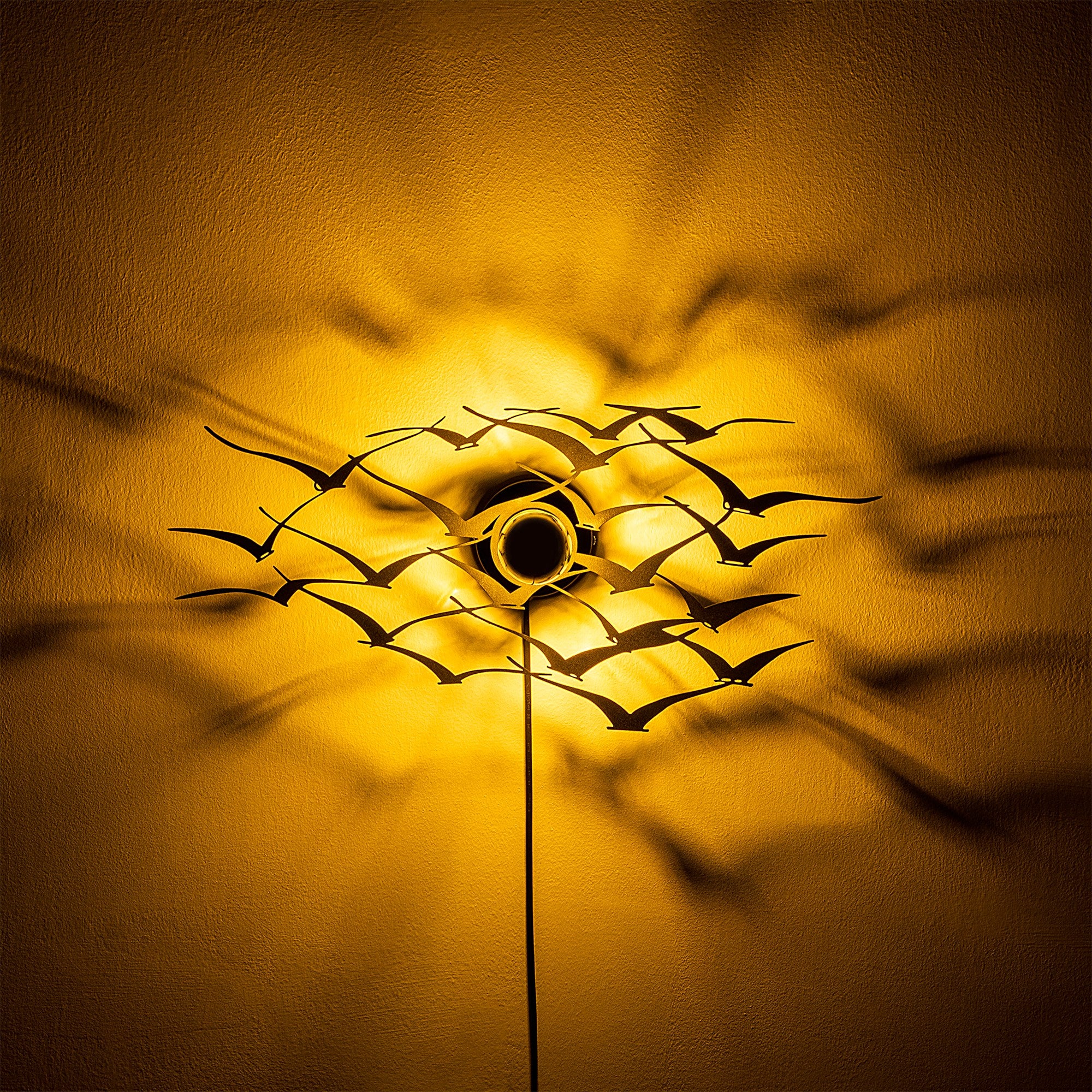 Candeeiro de Parede-Flying Birds-Preto