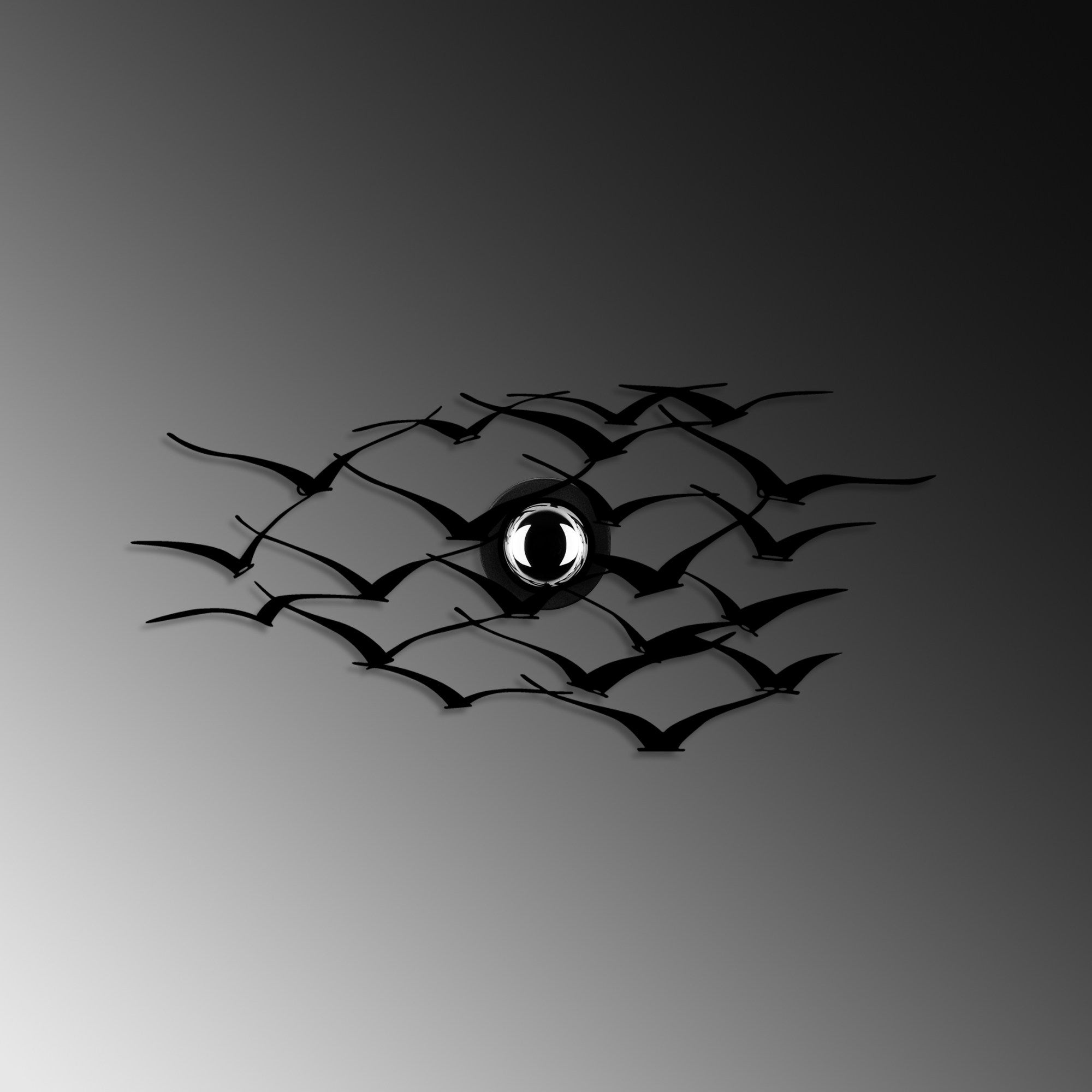 Candeeiro de Parede-Flying Birds-Preto