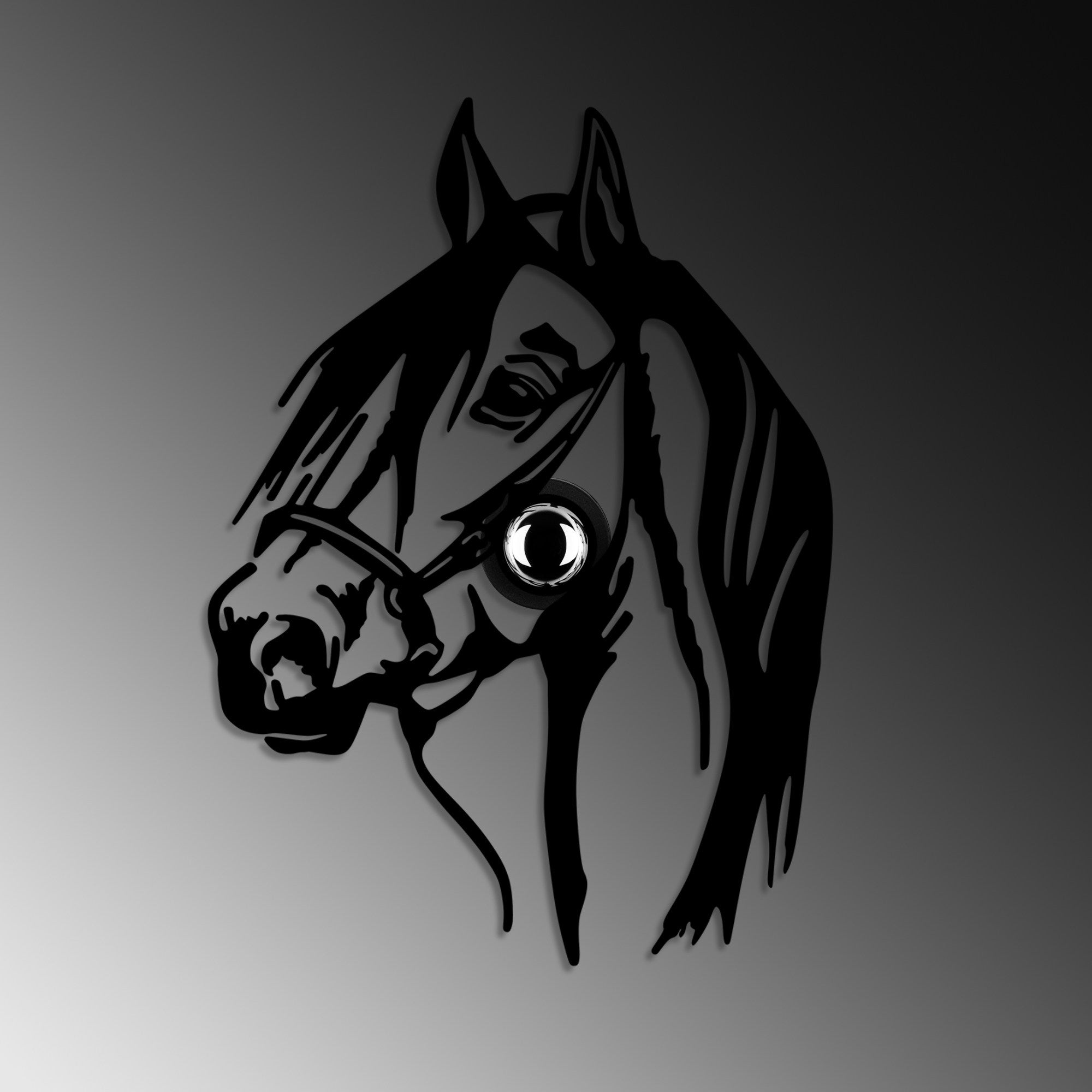 Candeeiro de Parede-Horse-Preto