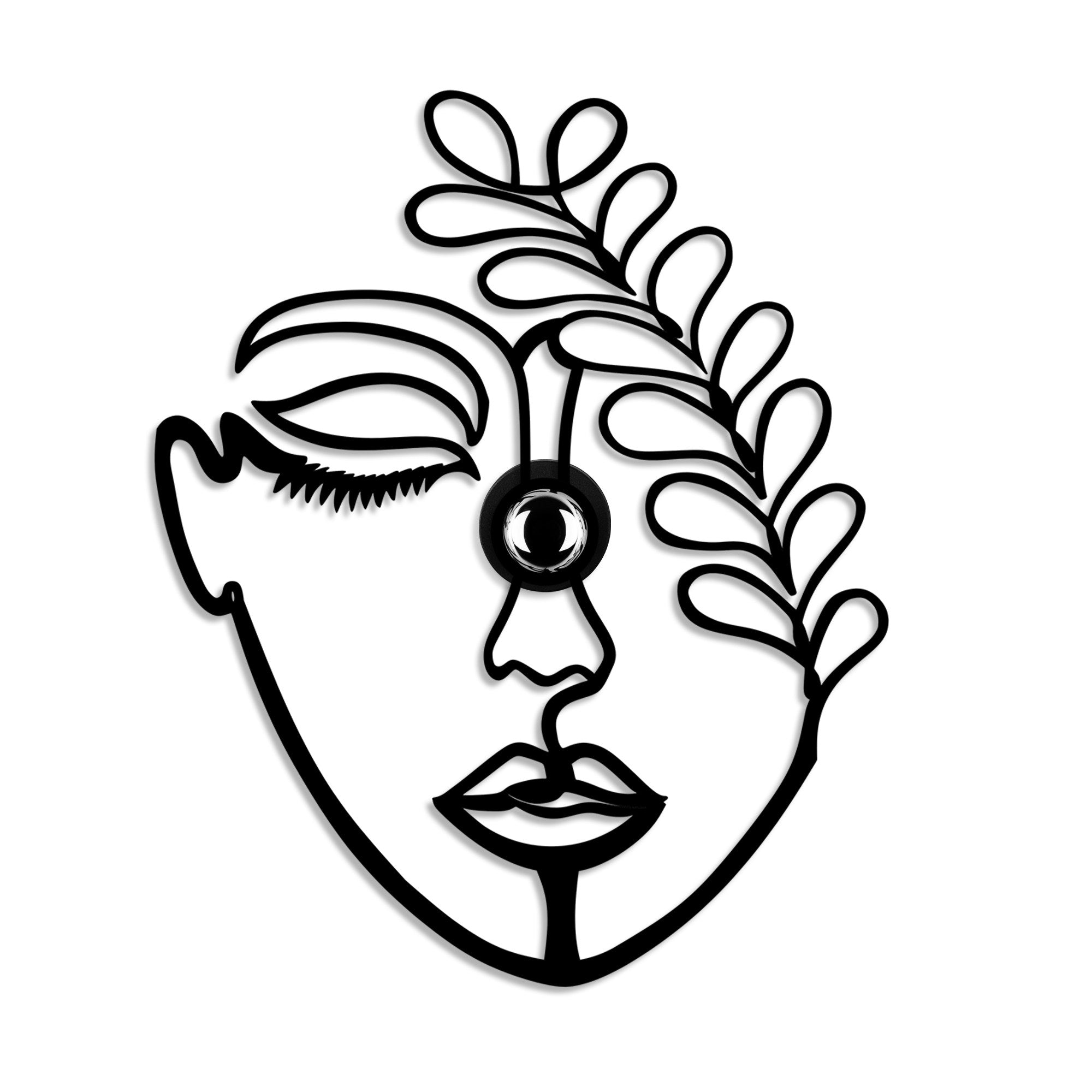 Candeeiro de Parede-Flower-Preto