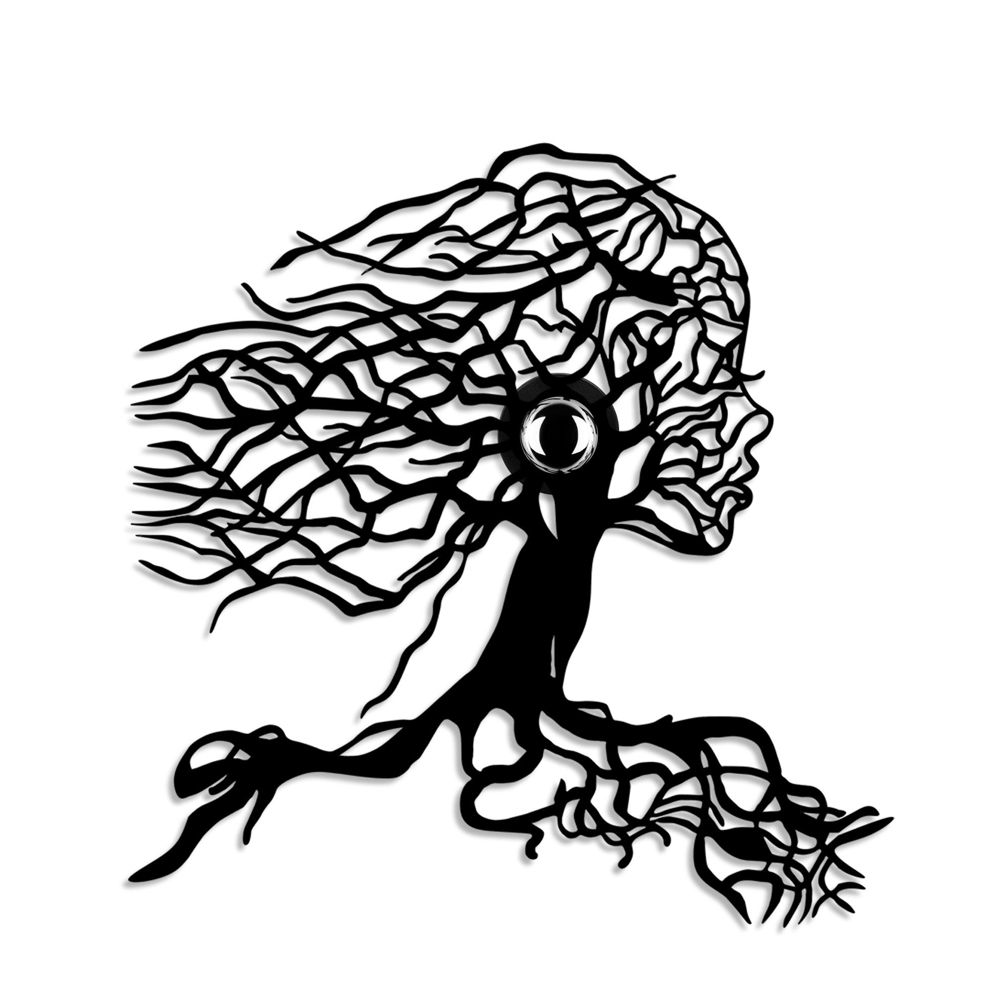 Candeeiro de Parede-Tree Woman-Preto