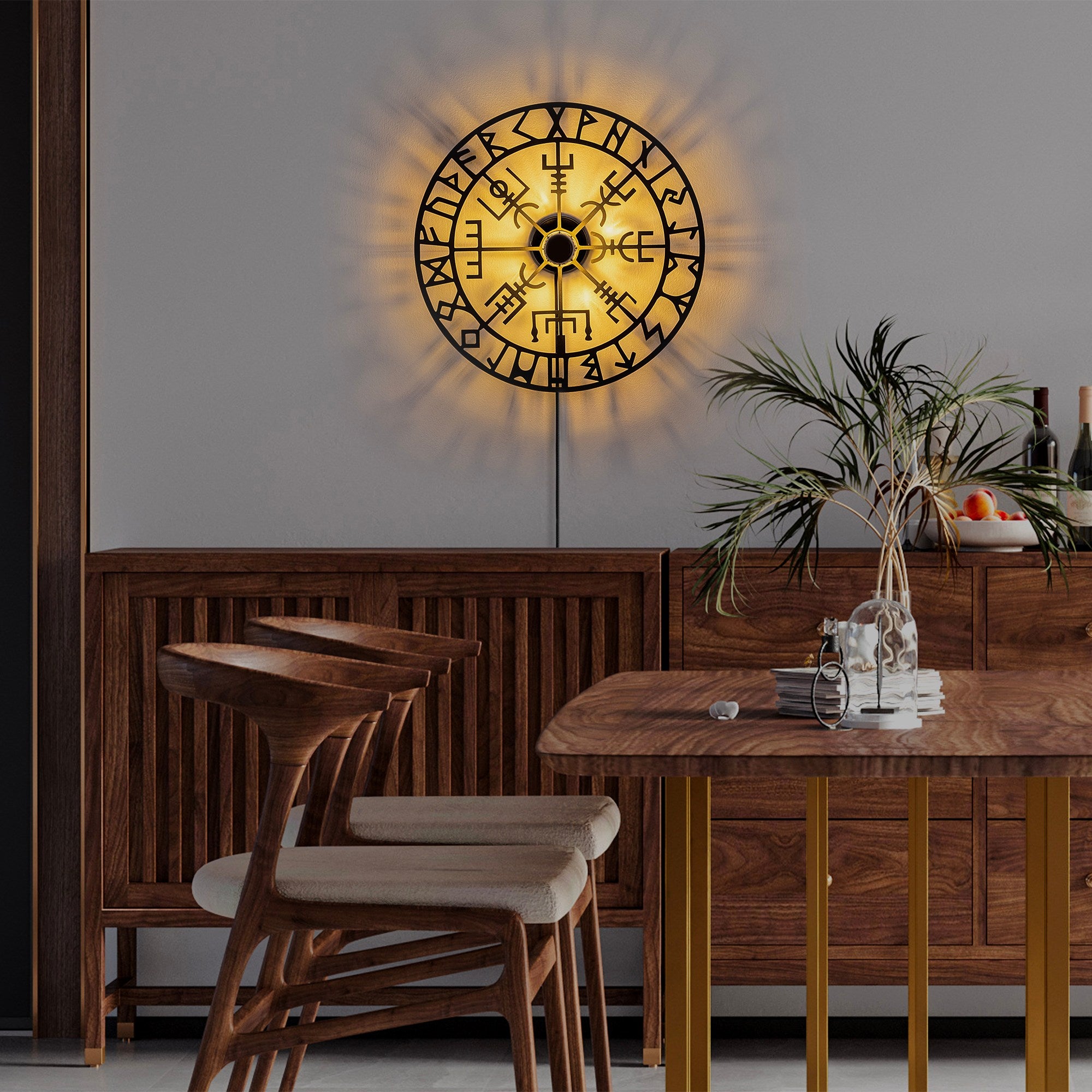 Candeeiro de Parede-Straw-Preto