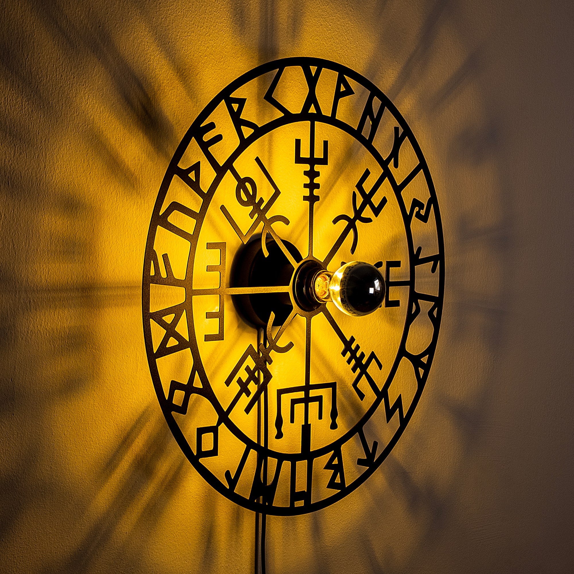 Candeeiro de Parede-Straw-Preto