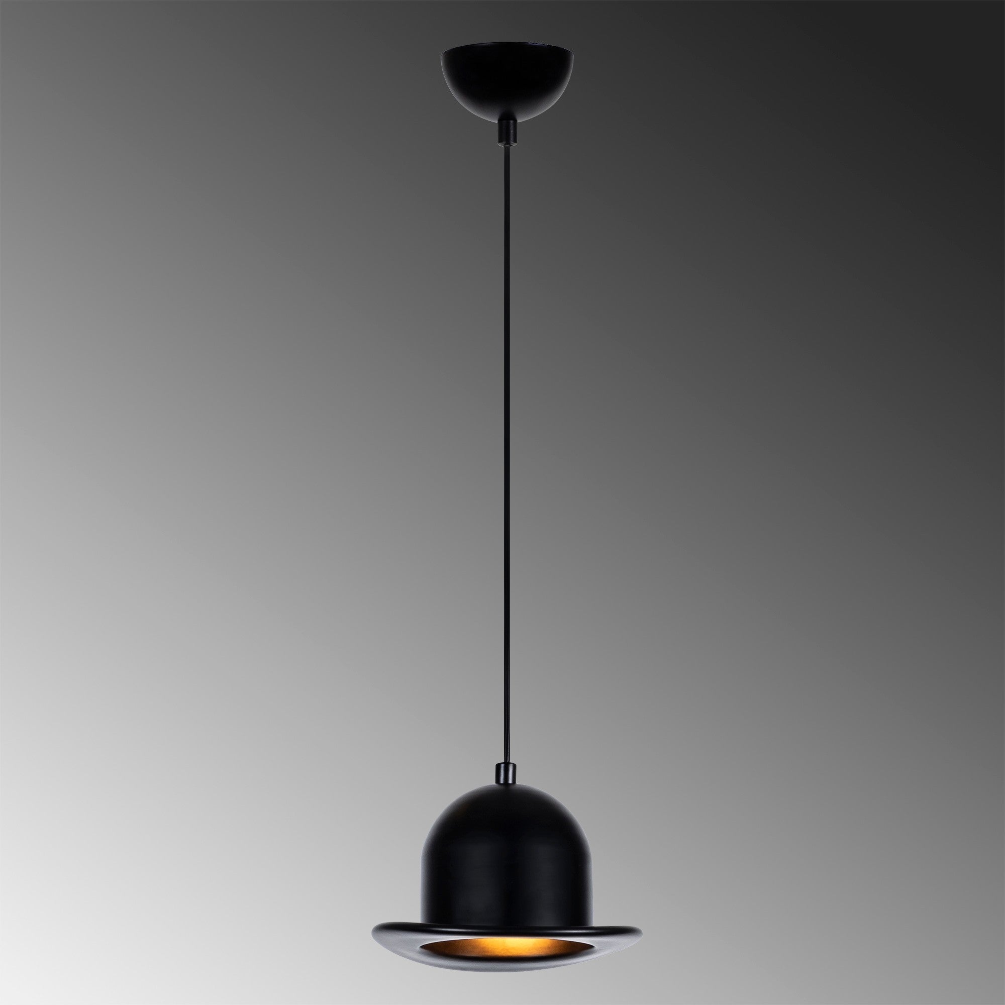 Candeeiro de Teto Preto Moderno, 19 cm de Diâmetro, Altura Ajustável 110 cm, Corpo em Metal, Soquete E27, IP20 | Design Industrial e Escandinavo Elegante para Decoração de Casa