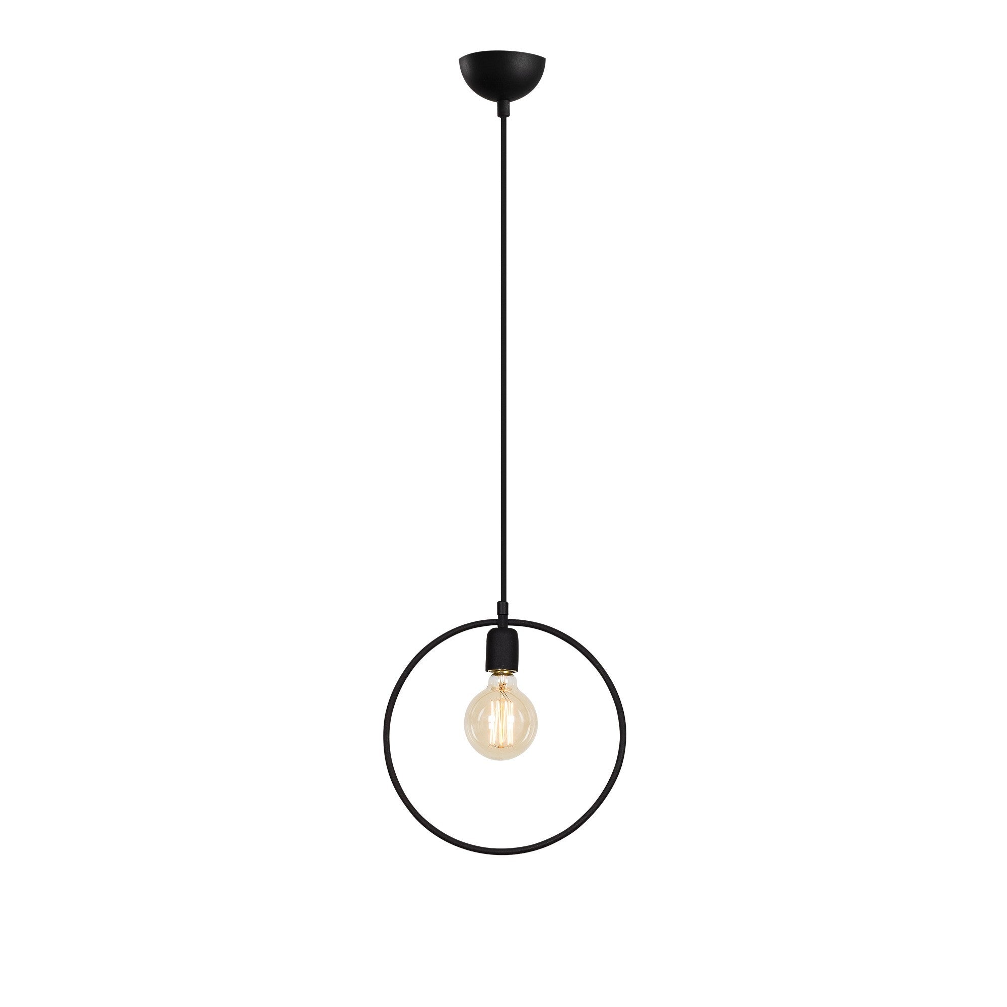 Candeeiro de Teto Preto Moderno, Altura Ajustável 123 cm, Corpo em Metal, Soquete E27 máx. 40 W, 30 x 6 cm | Design Industrial Elegante para Casa e Escritório