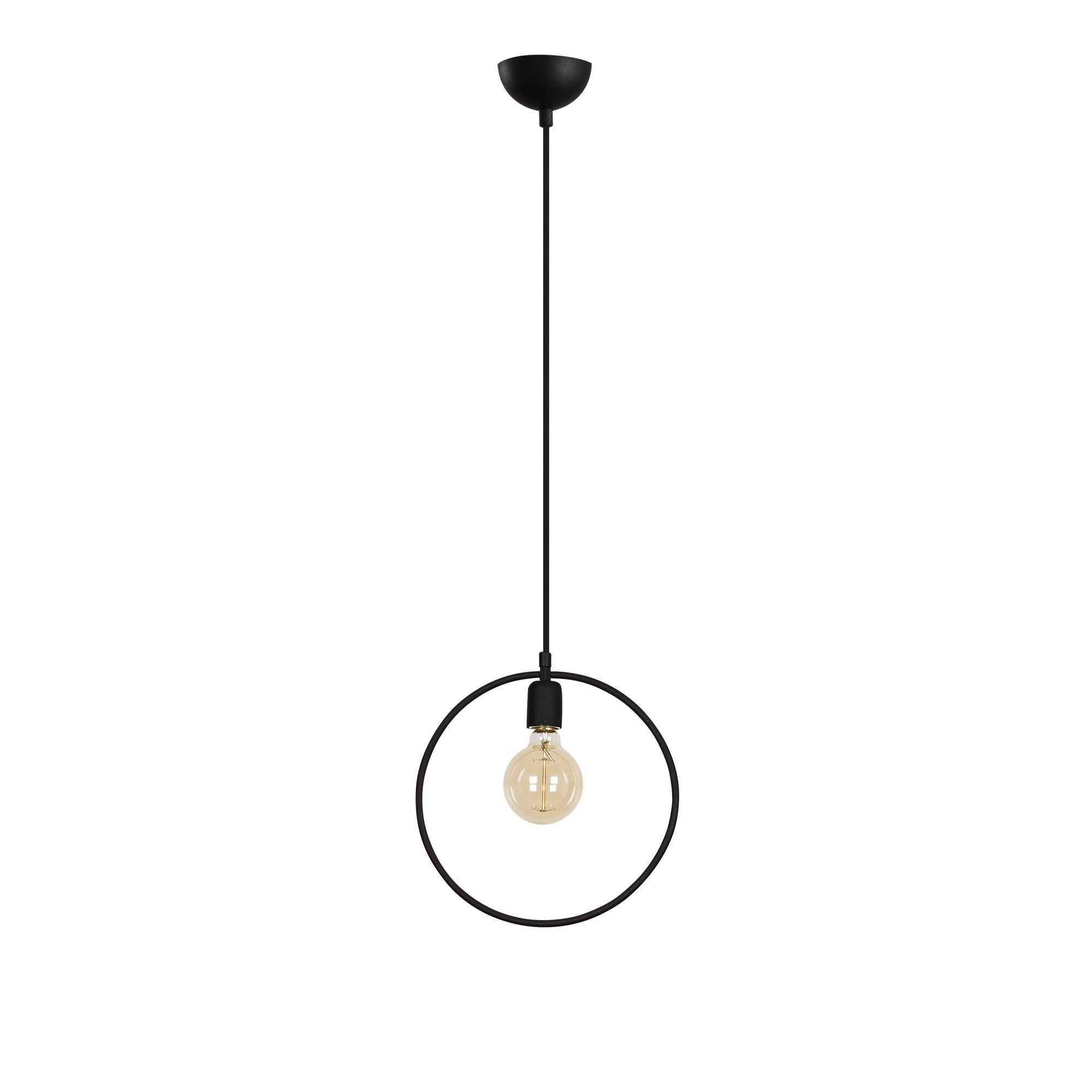 Candeeiro de Teto Preto Moderno, Altura Ajustável 123 cm, Corpo em Metal, Soquete E27 máx. 40 W, 30 x 6 cm | Design Industrial Elegante para Casa e Escritório