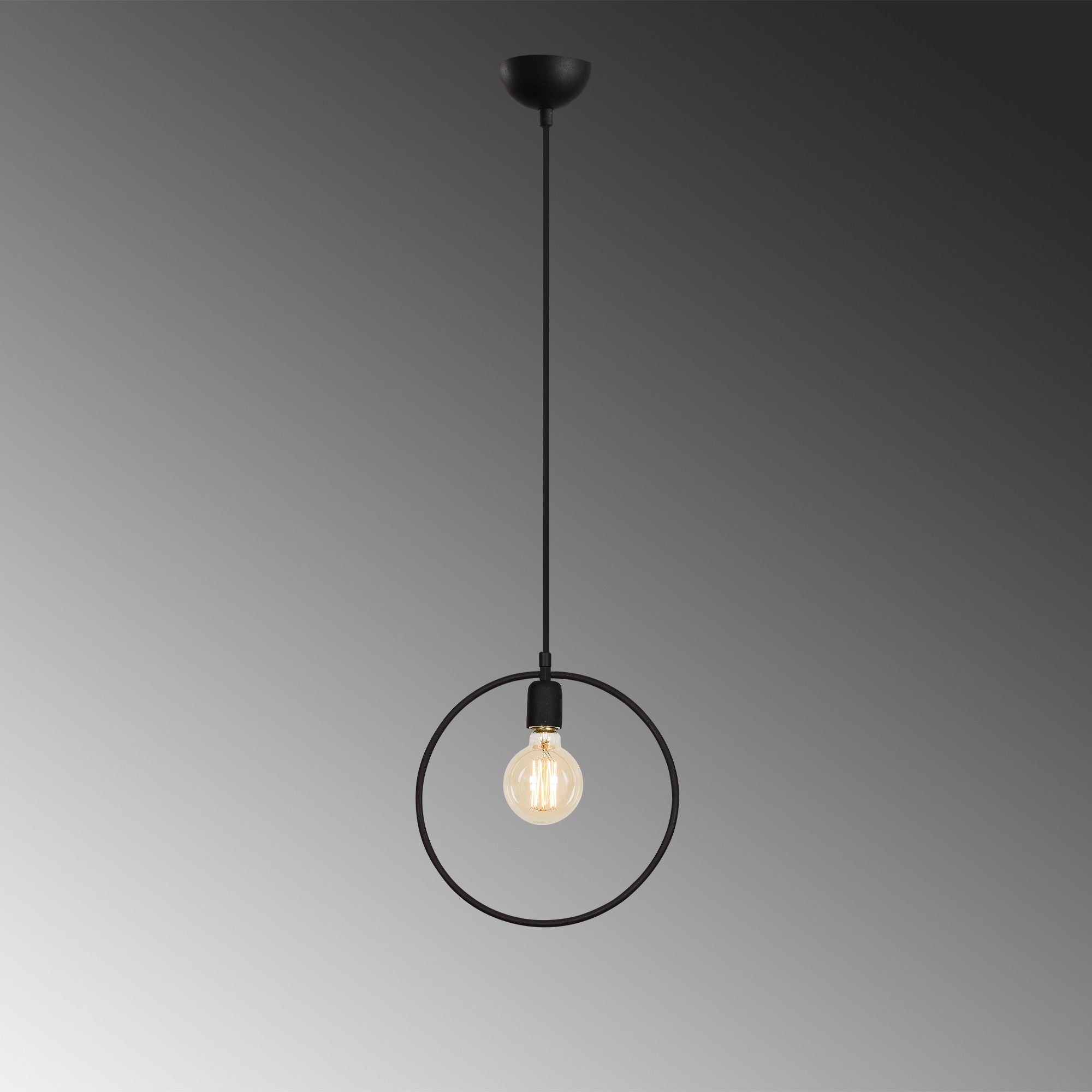 Candeeiro de Teto Preto Moderno, Altura Ajustável 123 cm, Corpo em Metal, Soquete E27 máx. 40 W, 30 x 6 cm | Design Industrial Elegante para Casa e Escritório