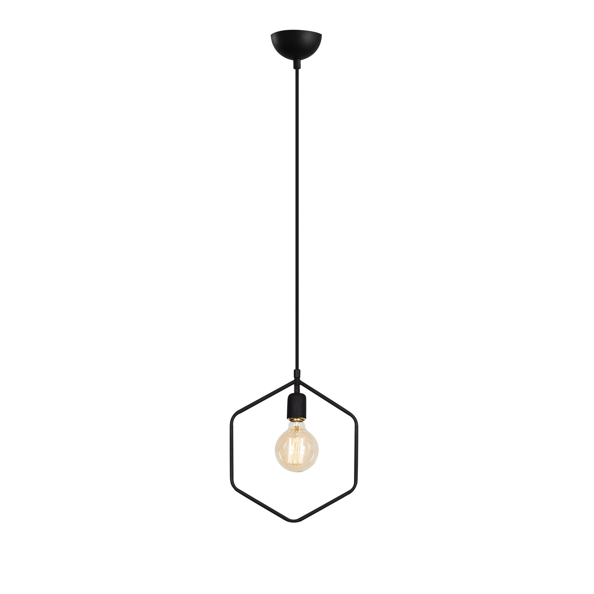 Candeeiro de Teto Preto Moderno, Altura Ajustável 123 cm, Corpo em Metal, Soquete E27 máx. 40 W, 30 x 6 cm | Design Industrial Elegante para Casa e Escritório
