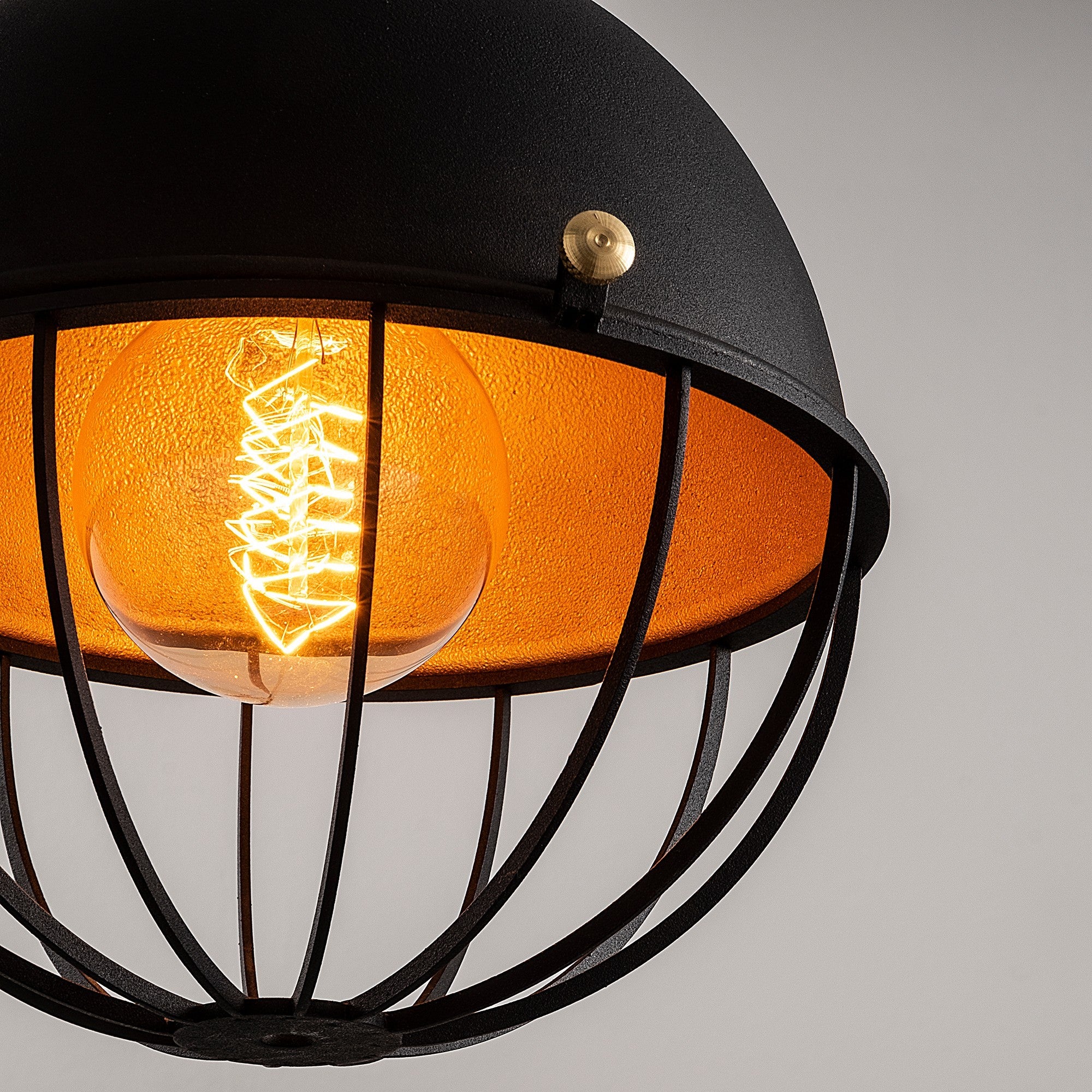 Candeeiro de Teto elegante preto e dourado, corpo de metal, 90 x 20 cm, altura 116 cm, ajustável, 5 x E27 máx. 40 W, design industrial moderno para casa e escritório