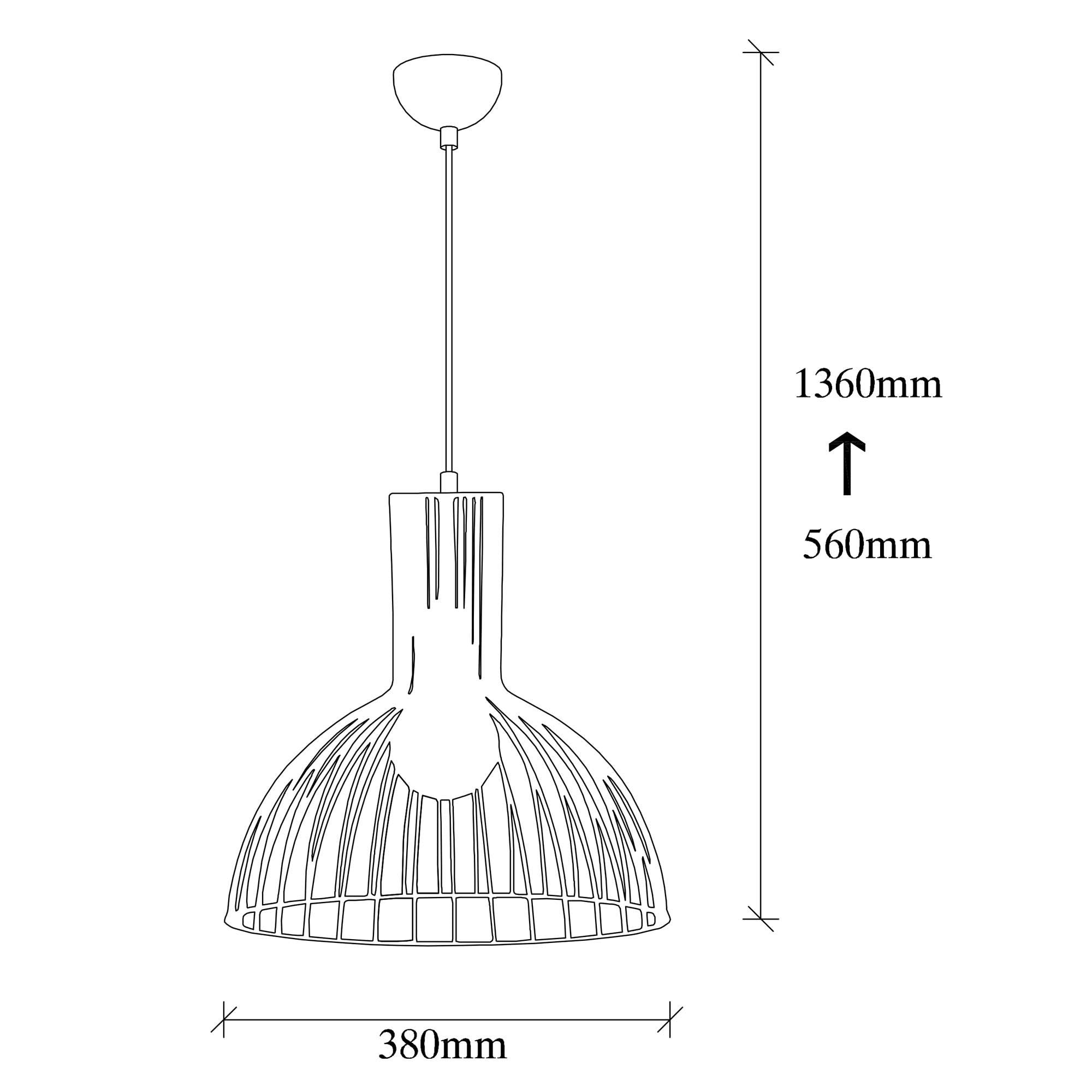 Candeeiro de Teto Preto Moderno, Corpo em Metal, 38 cm de Diâmetro, 136 cm de Altura, Ajustável, Soquete E27, IP20 | Design Industrial Elegante para Casa e Escritório