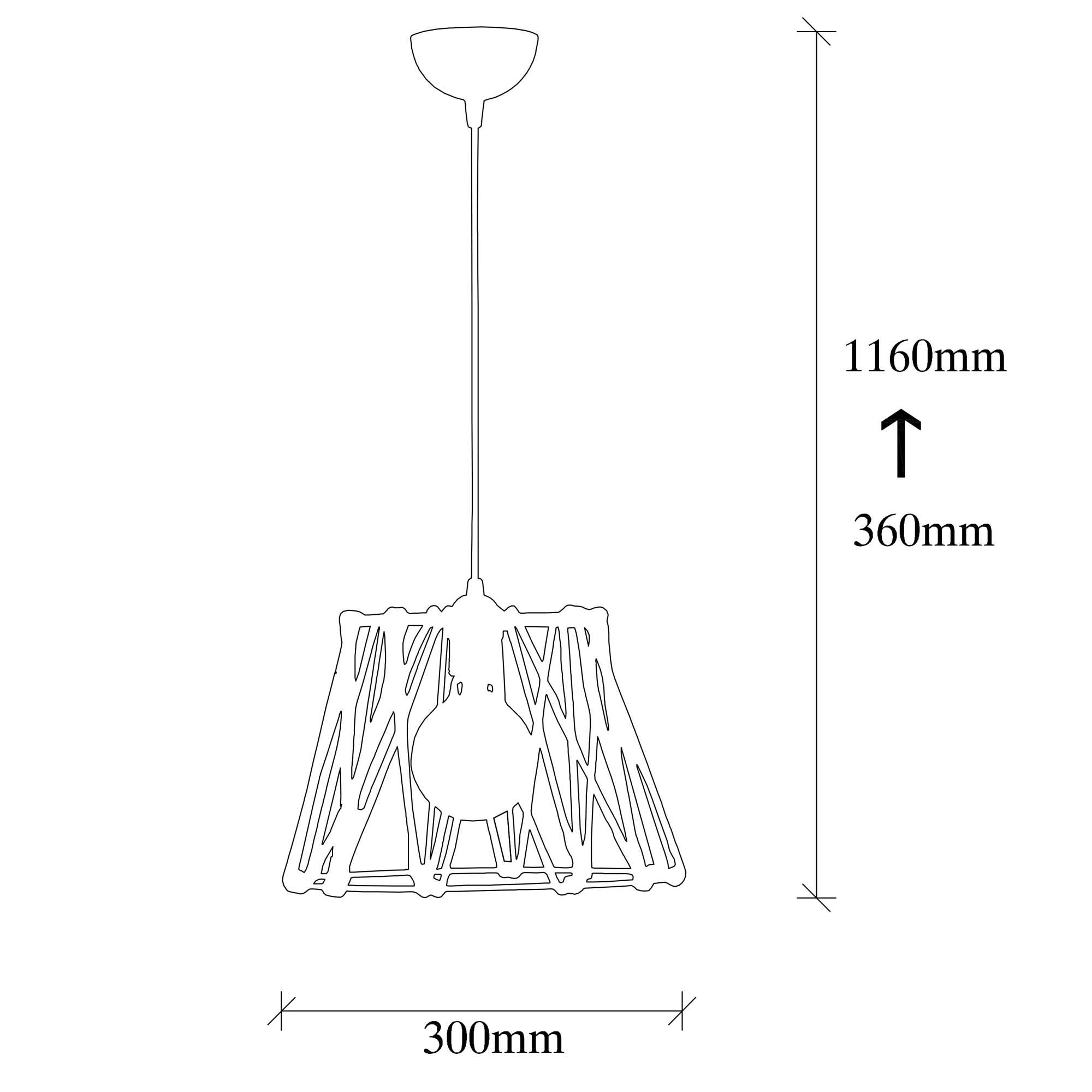 Candeeiro de Teto Industrial, Preto e Bege, 30 cm de Diâmetro, 116 cm de Altura | Altura Ajustável, Soquete E27, IP20 | Iluminação Elegante para Espaços Modernos