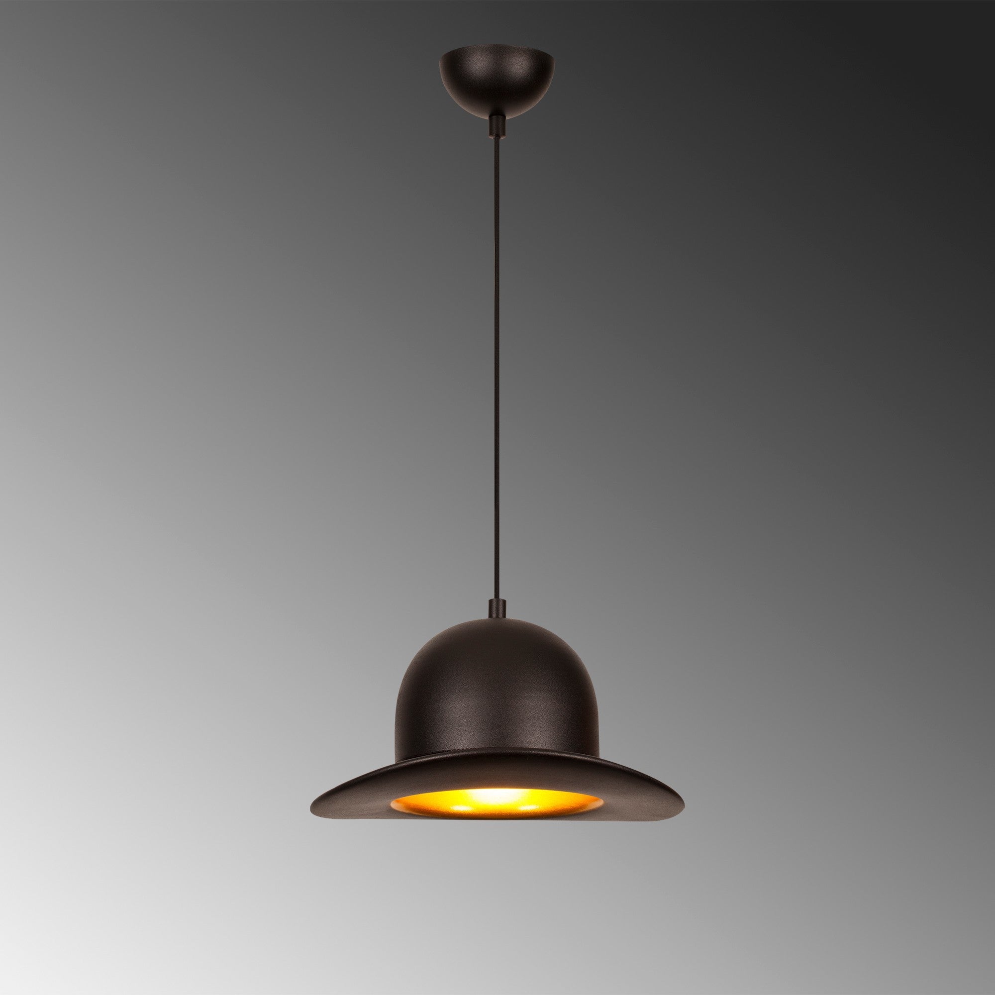 Candeeiro de Teto preto moderno, 28 cm de diâmetro, 113 cm de altura | Corpo de metal, soquete E27, 40 W máx. | Design industrial e escandinavo elegante para decoração de casa