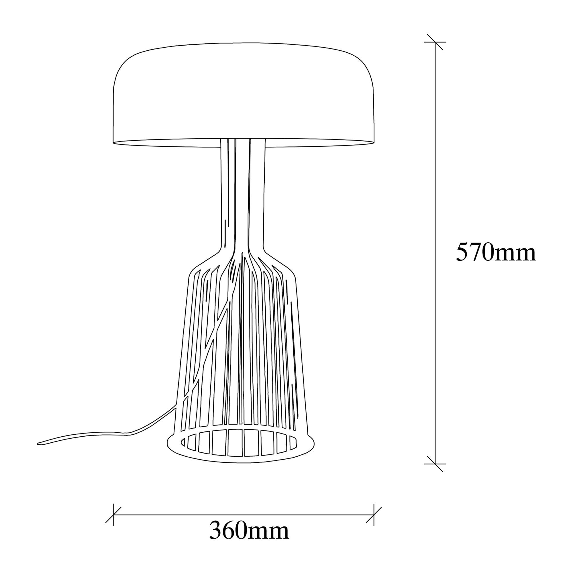Candeeiro de Mesa Industrial Moderna, Preta e Dourada, 36 cm de Diâmetro, 57 cm de Altura | Corpo em Ferro, Soquete E27, 40 W Máx., Cabo de 200 cm | Iluminação Elegante para Casa e Escritório