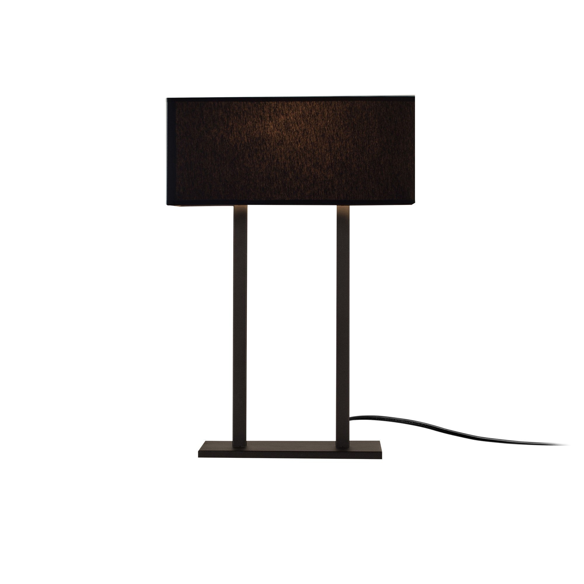 Candeeiro de Mesa Preta Moderna, Corpo de Metal, 52 cm de Altura, Soquete E27 Máx. 40 W, Cabo de 200 cm | Design Industrial e Escandinavo Elegante para Casa e Hotel