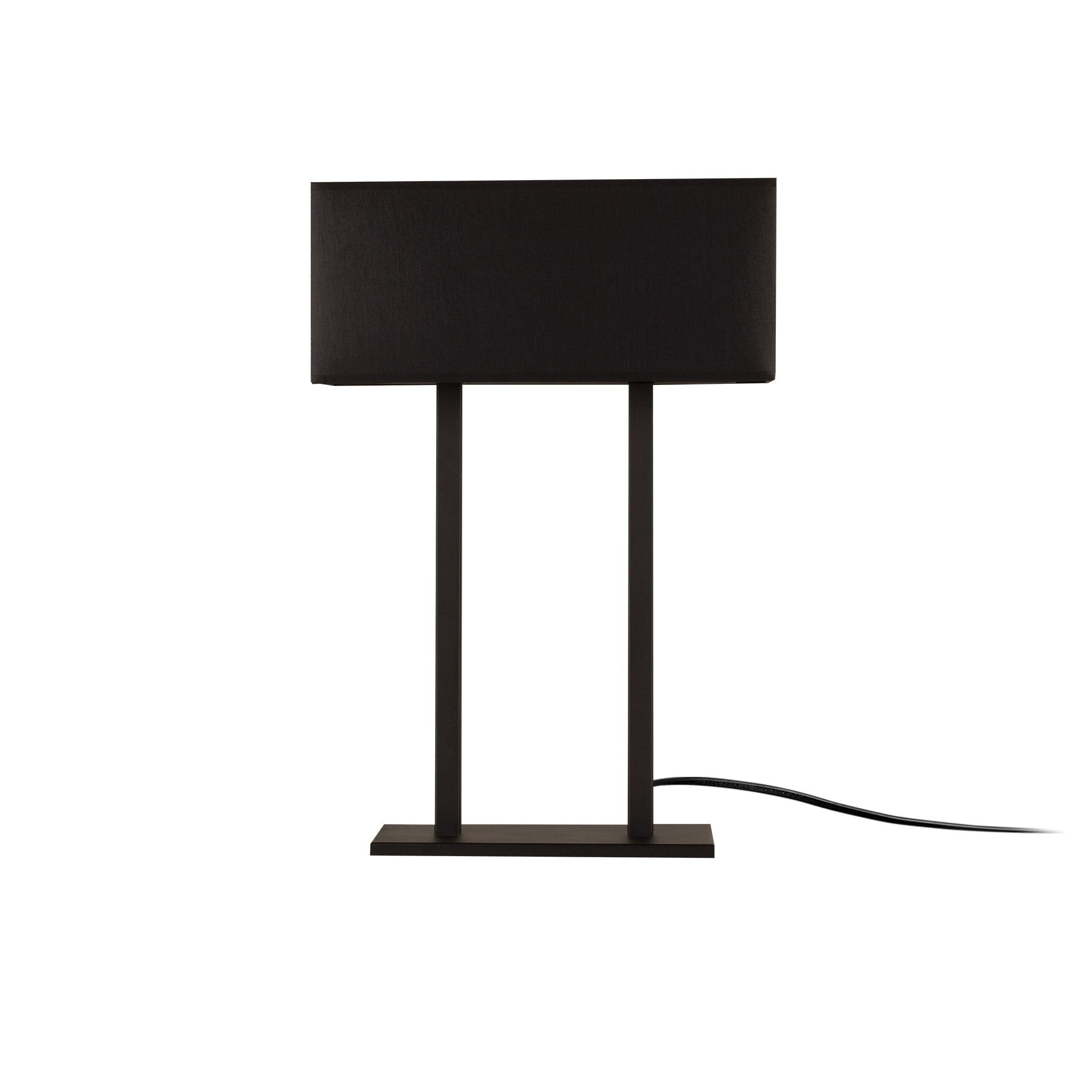 Candeeiro de Mesa Preta Moderna, Corpo de Metal, 52 cm de Altura, Soquete E27 Máx. 40 W, Cabo de 200 cm | Design Industrial e Escandinavo Elegante para Casa e Hotel