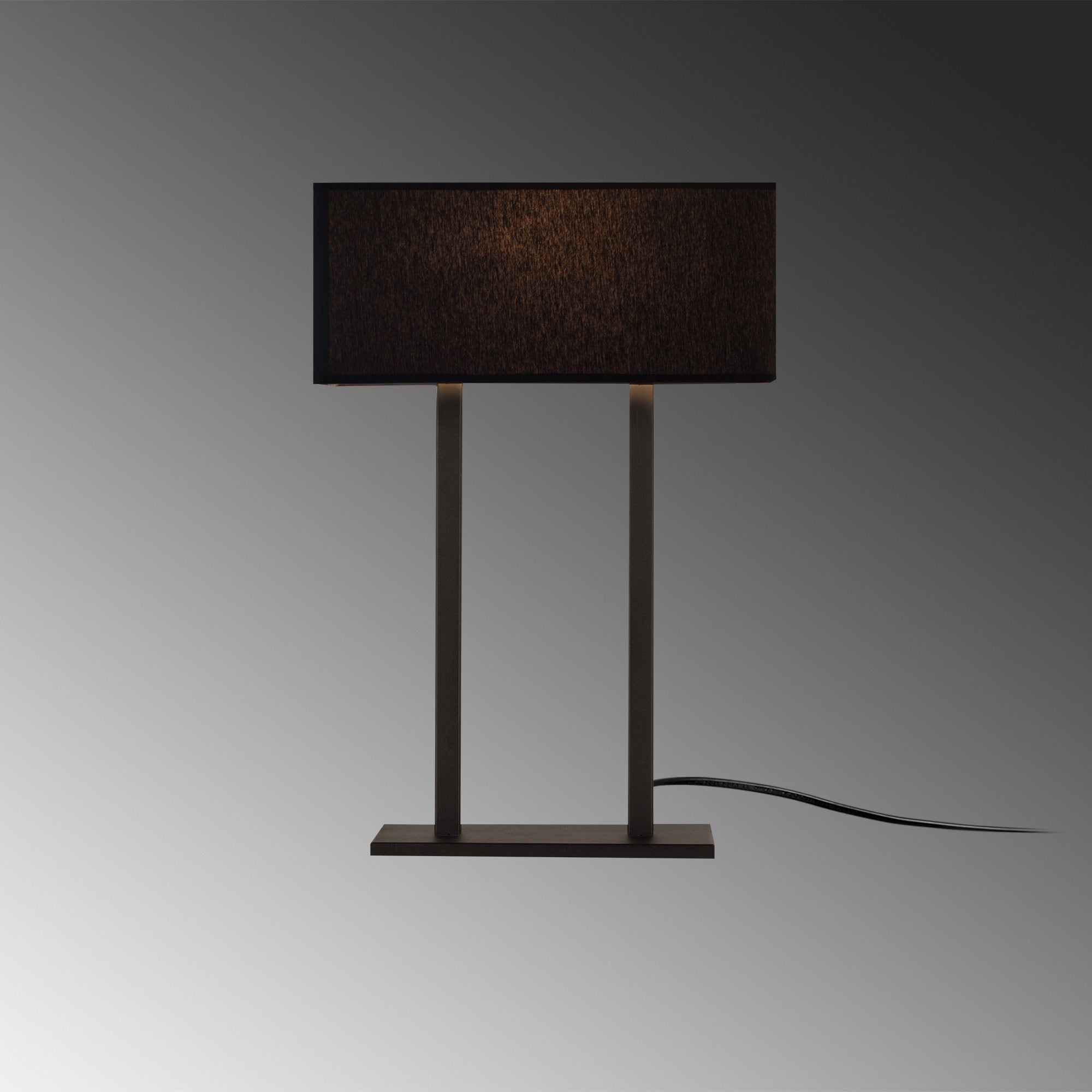 Candeeiro de Mesa Preta Moderna, Corpo de Metal, 52 cm de Altura, Soquete E27 Máx. 40 W, Cabo de 200 cm | Design Industrial e Escandinavo Elegante para Casa e Hotel
