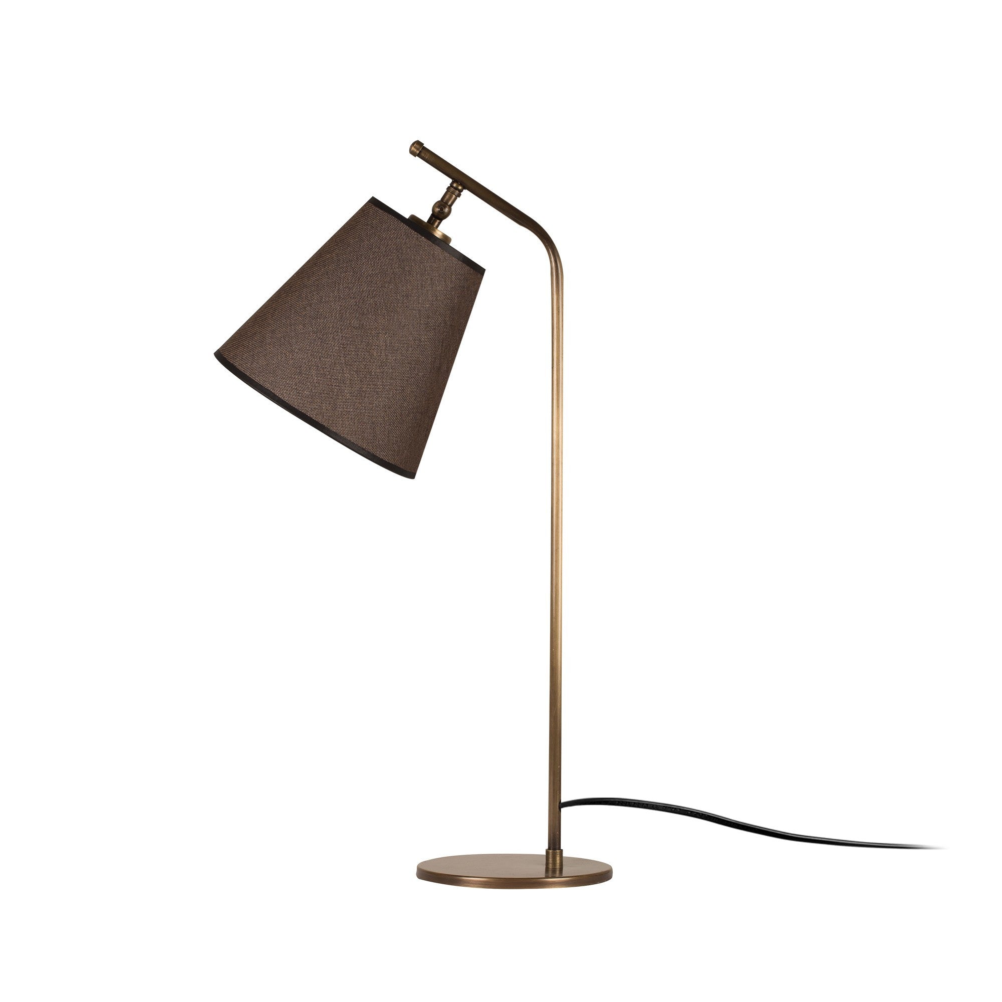 Candeeiro de Mesa Vintage de Metal, 67 cm de Altura, Cor Marrom Sólida, E27 Máx. 40 W, Cabo de 200 cm | Design Escandinavo Moderno para Decoração de Casa e Hotel