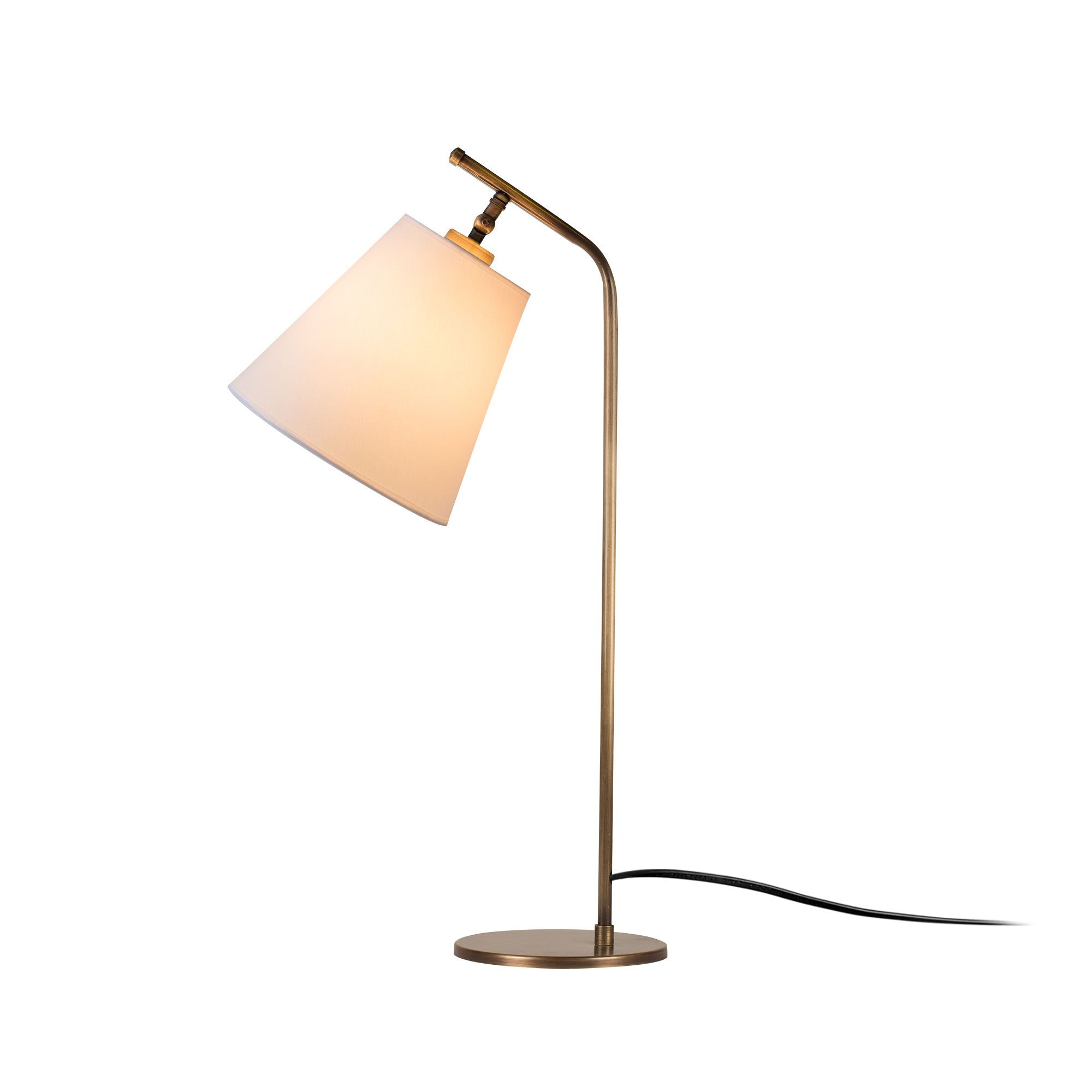 Candeeiro de Mesa Moderna com Corpo em Metal, 67 cm de Altura, Acabamento Branco e Vintage | Soquete E27, Máx. 40 W, Cabo de 200 cm | Ideal para Decoração Escandinava e Hoteleira