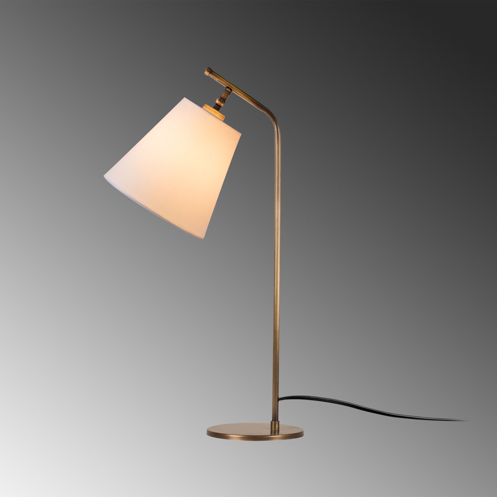 Candeeiro de Mesa Moderna com Corpo em Metal, 67 cm de Altura, Acabamento Branco e Vintage | Soquete E27, Máx. 40 W, Cabo de 200 cm | Ideal para Decoração Escandinava e Hoteleira
