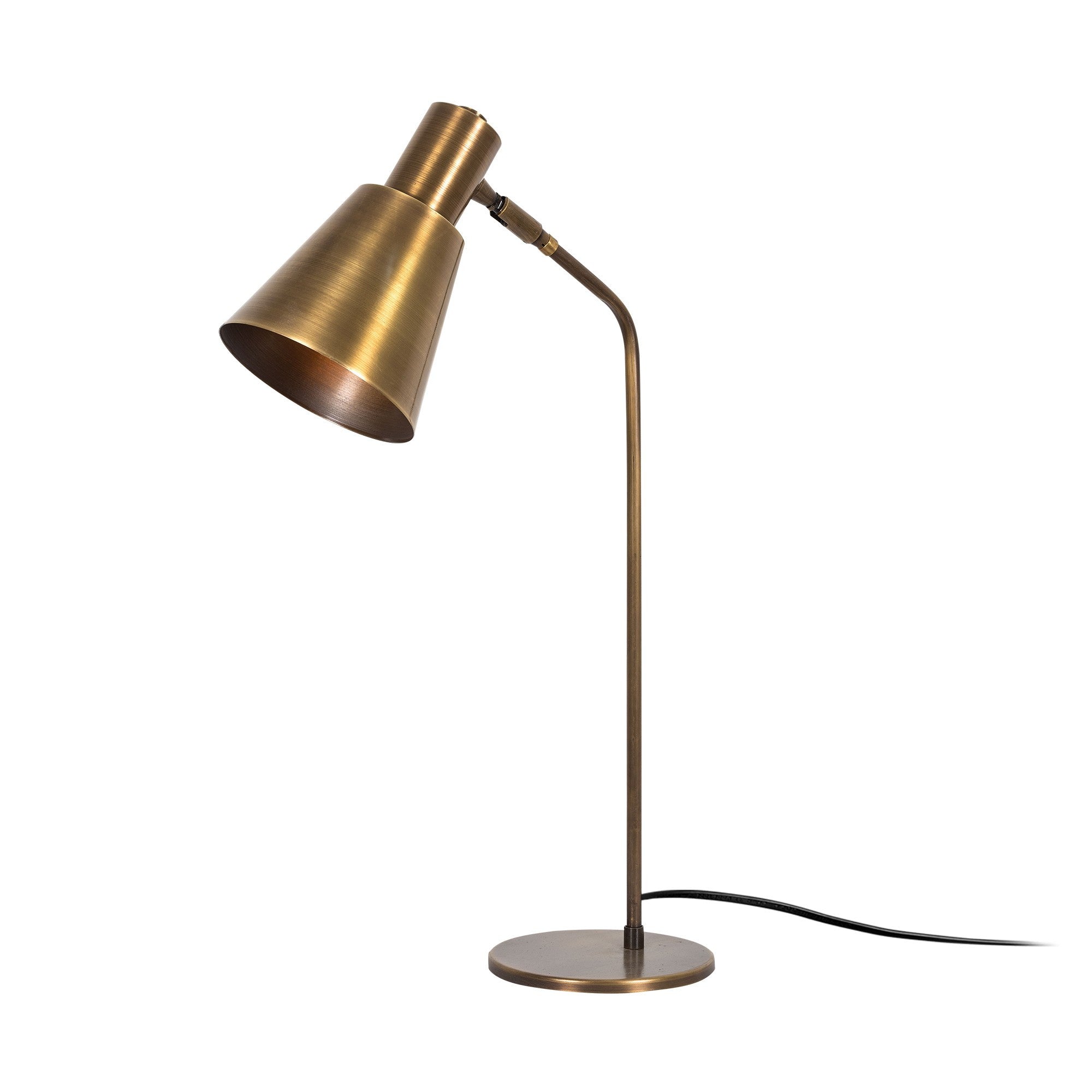 Candeeiro de Mesa Vintage em Cobre, 70 cm de Altura, Corpo em Metal, Soquete E27, 14 x 28 cm | Design Industrial e Escandinavo Elegante para Decoração de Casa e Hotel