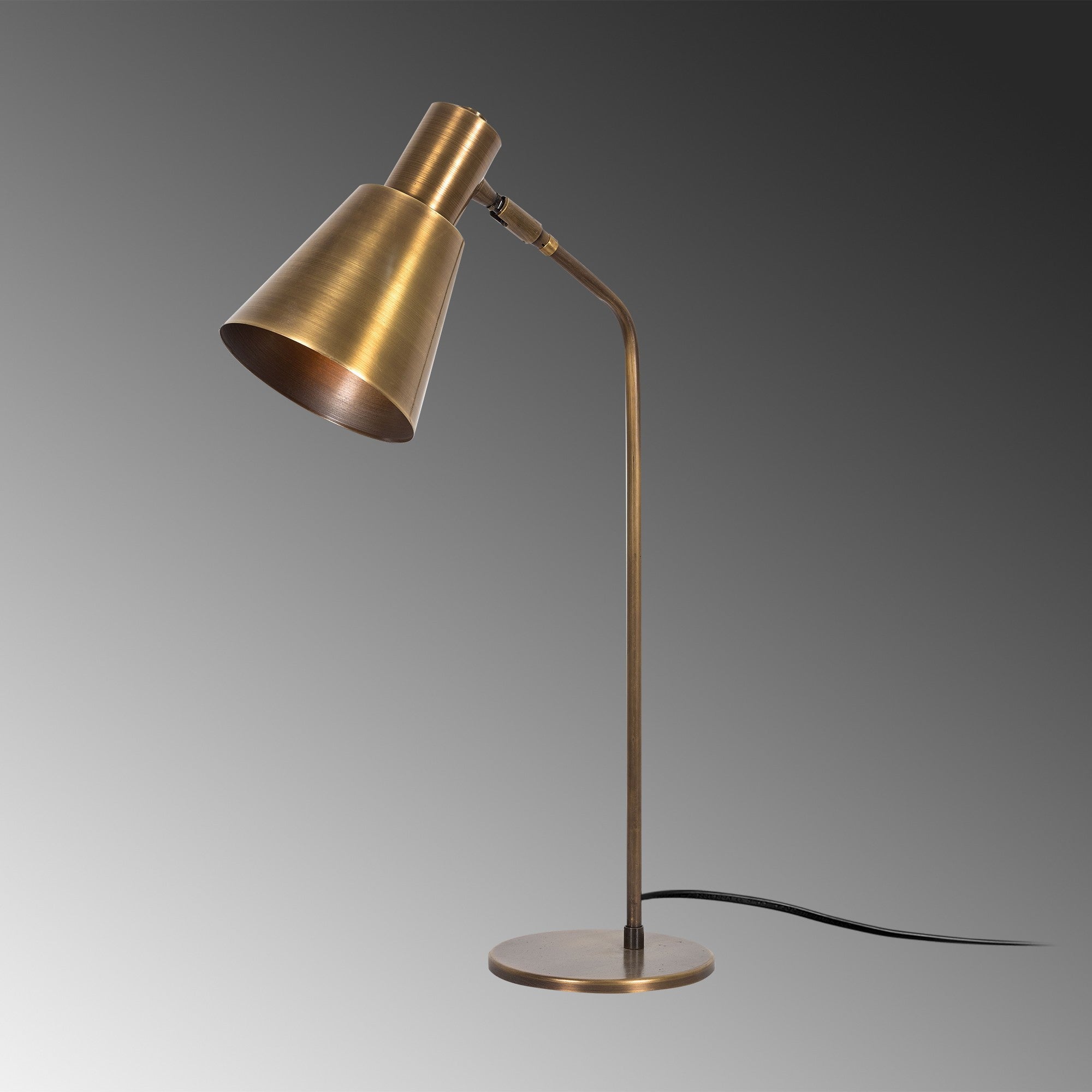 Candeeiro de Mesa Vintage em Cobre, 70 cm de Altura, Corpo em Metal, Soquete E27, 14 x 28 cm | Design Industrial e Escandinavo Elegante para Decoração de Casa e Hotel