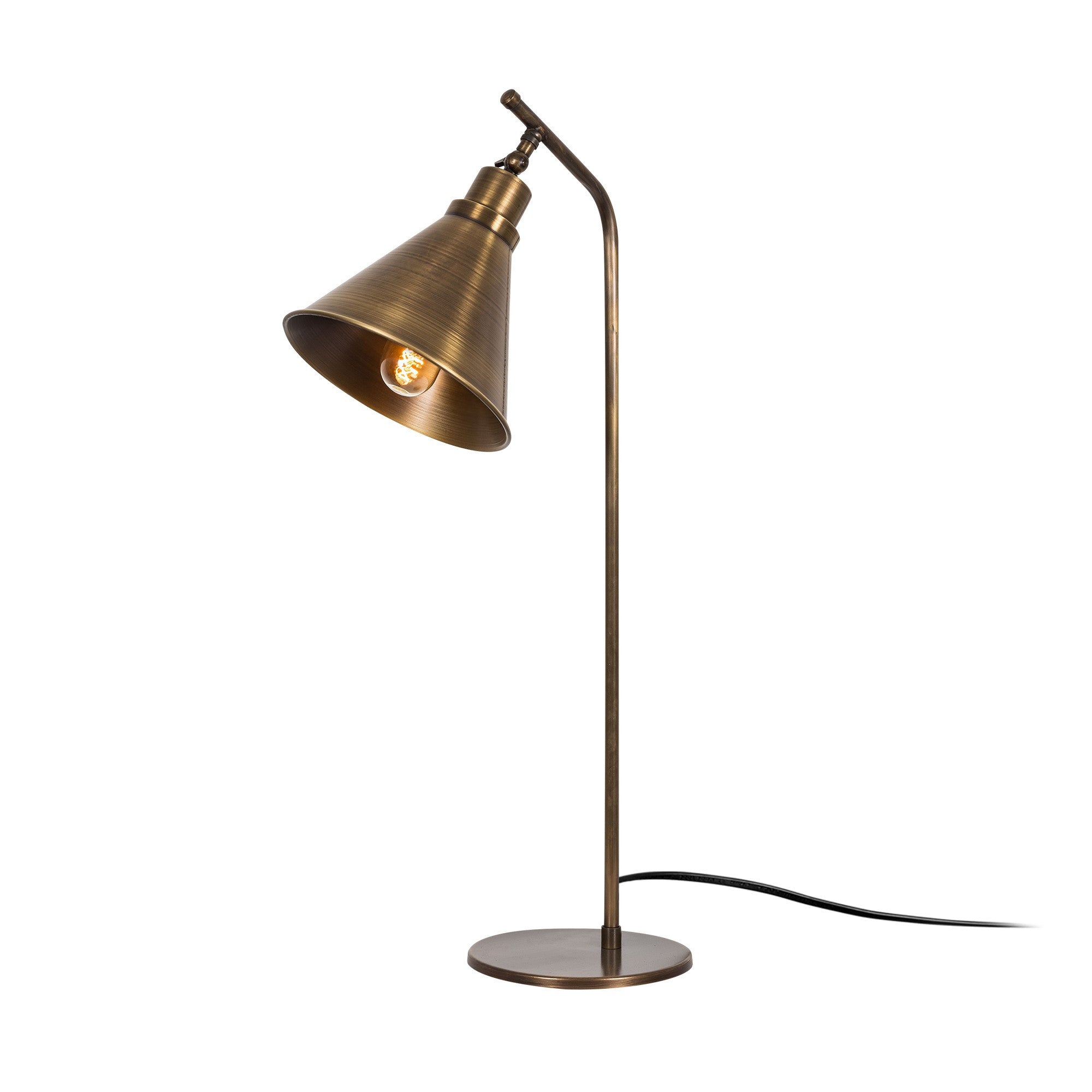 Candeeiro de Mesa vintage em cobre, 28 cm de diâmetro, 50 cm de altura | Corpo em metal, soquete E27, 40 W máx. | Design industrial e escandinavo elegante para residências e hotéis