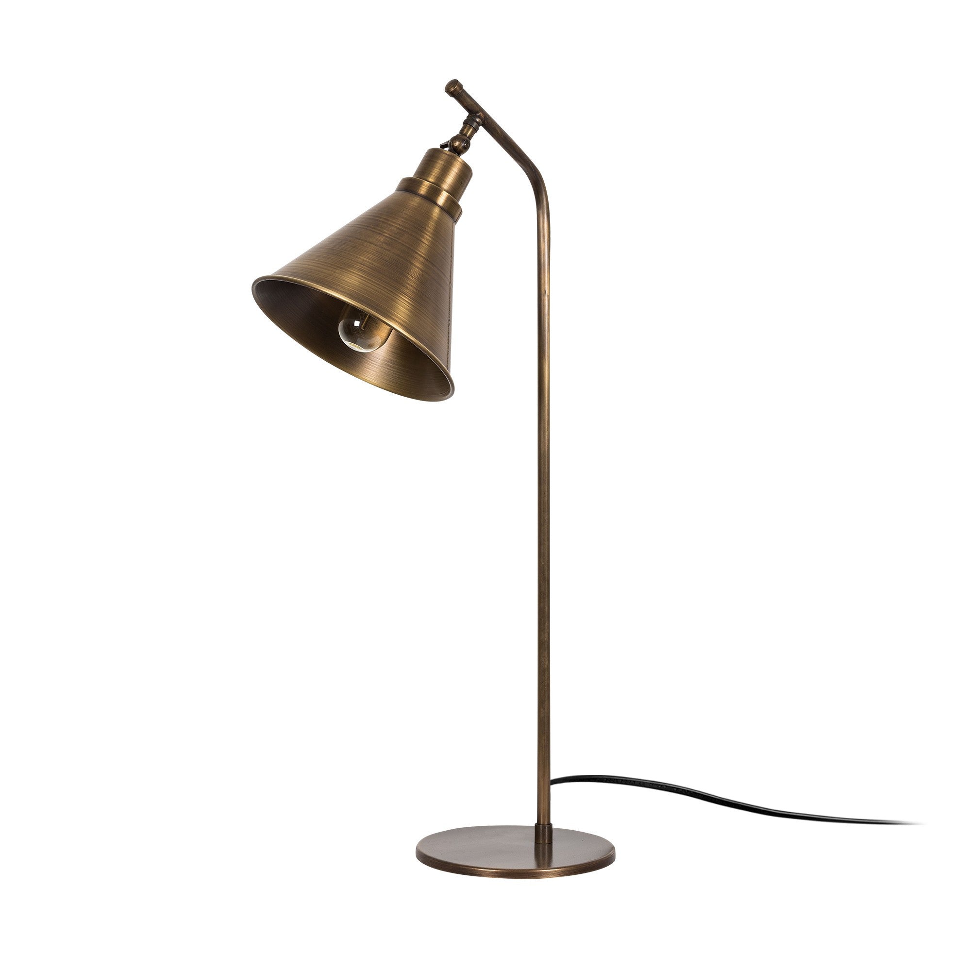 Candeeiro de Mesa vintage em cobre, 28 cm de diâmetro, 50 cm de altura | Corpo em metal, soquete E27, 40 W máx. | Design industrial e escandinavo elegante para residências e hotéis