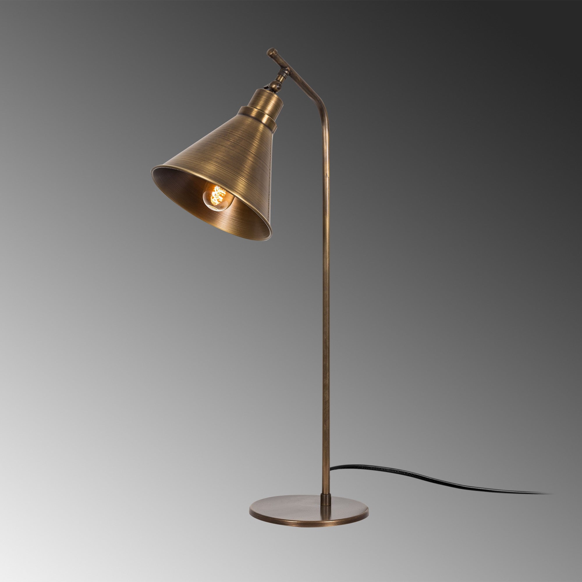 Candeeiro de Mesa vintage em cobre, 28 cm de diâmetro, 50 cm de altura | Corpo em metal, soquete E27, 40 W máx. | Design industrial e escandinavo elegante para residências e hotéis