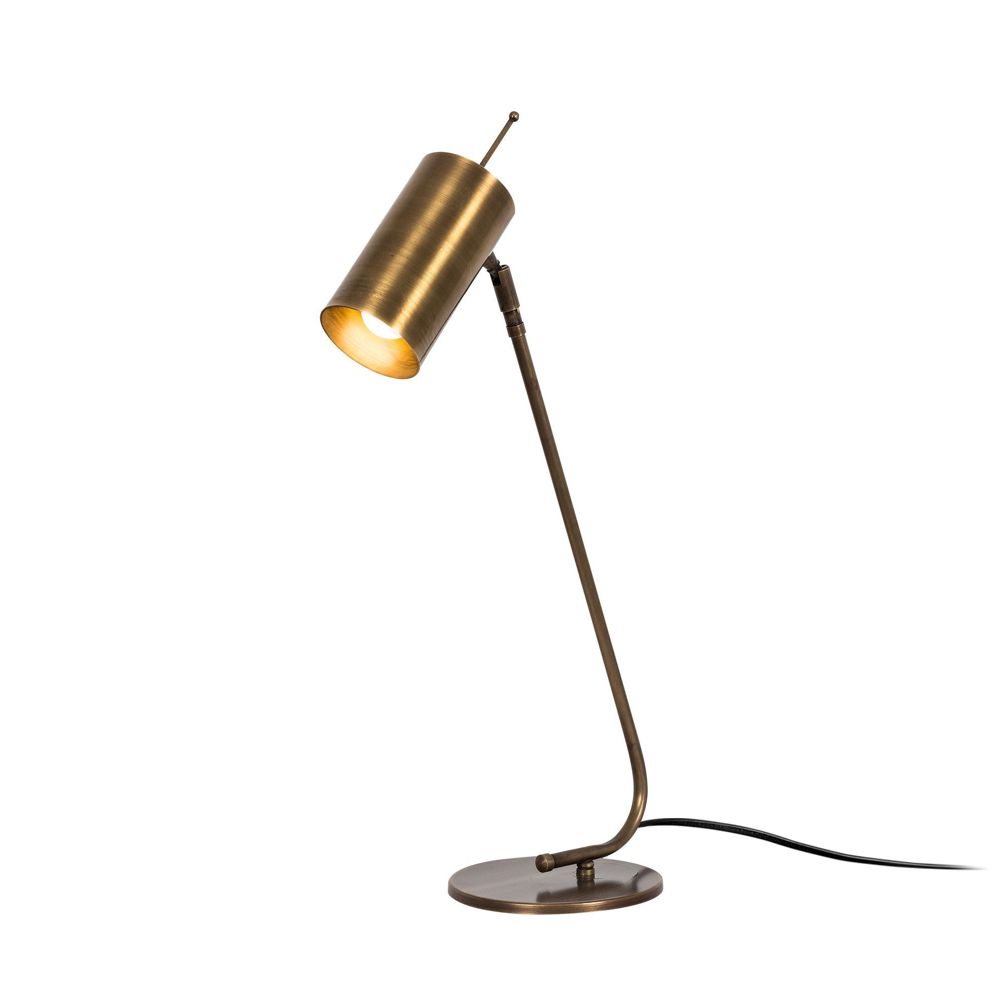 Candeeiro de Mesa Vintage em Cobre, 55 cm de Altura, Corpo em Metal, Soquete E27, 40 W Máx., Cabo de 200 cm | Design Industrial e Escandinavo Elegante para Casa e Hotel