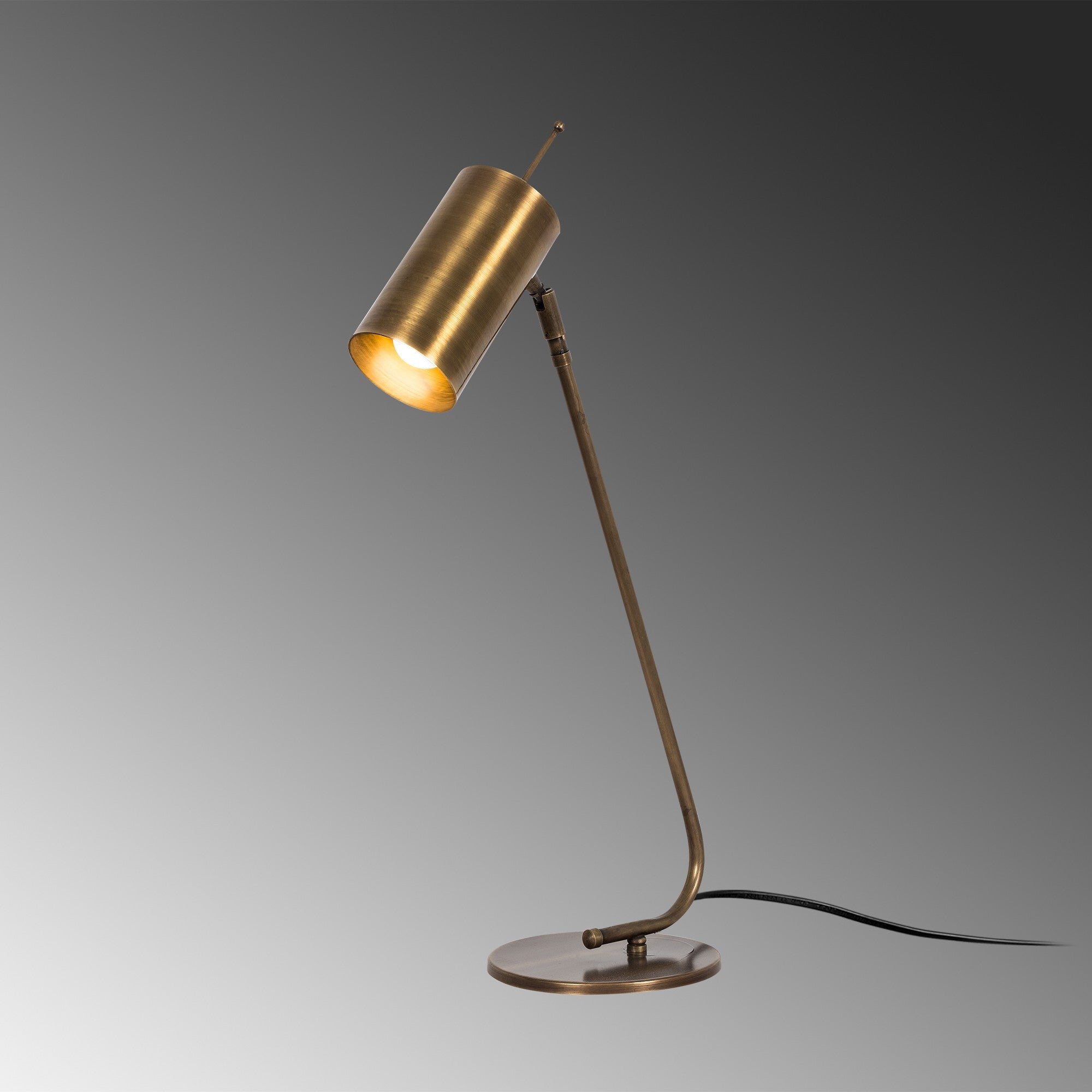 Candeeiro de Mesa Vintage em Cobre, 55 cm de Altura, Corpo em Metal, Soquete E27, 40 W Máx., Cabo de 200 cm | Design Industrial e Escandinavo Elegante para Casa e Hotel