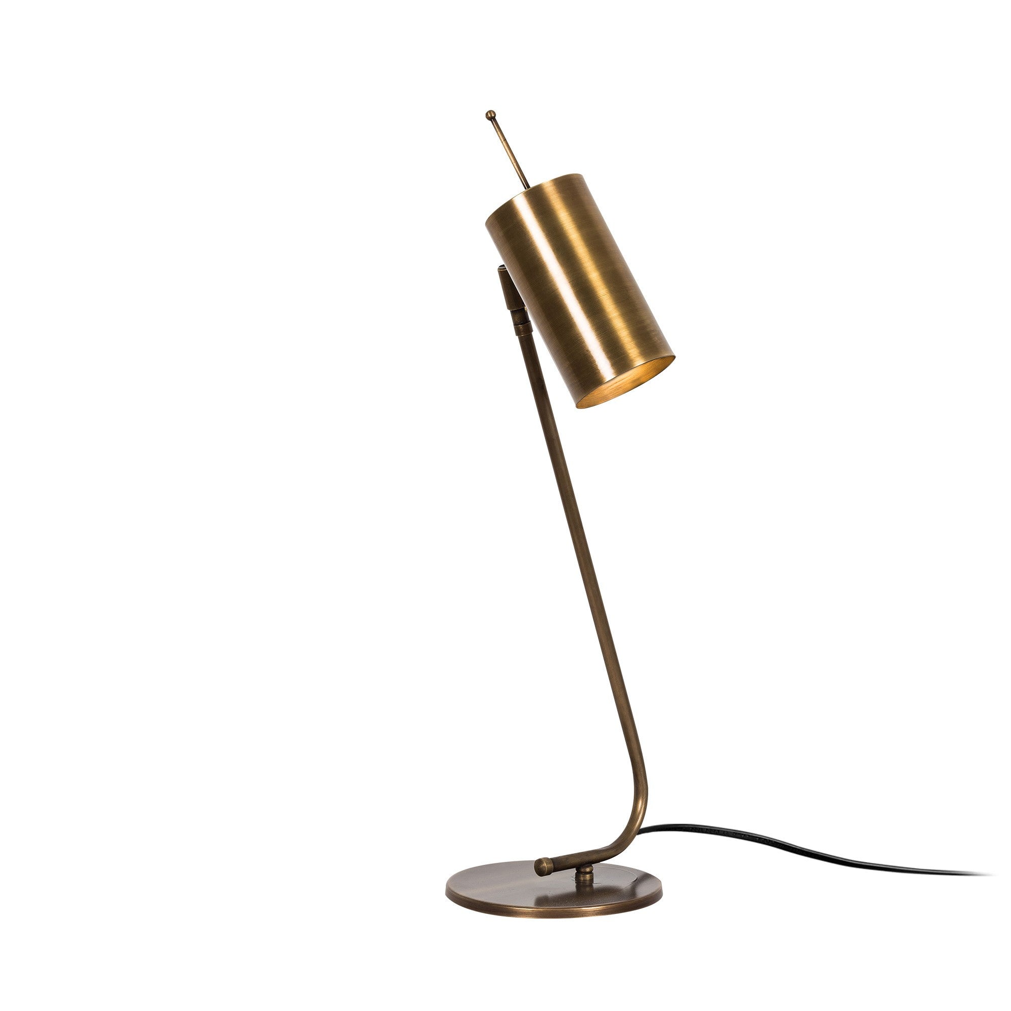 Candeeiro de Mesa Vintage em Cobre, 55 cm de Altura, Corpo em Metal, Soquete E27, 40 W Máx., Cabo de 200 cm | Design Industrial e Escandinavo Elegante para Casa e Hotel