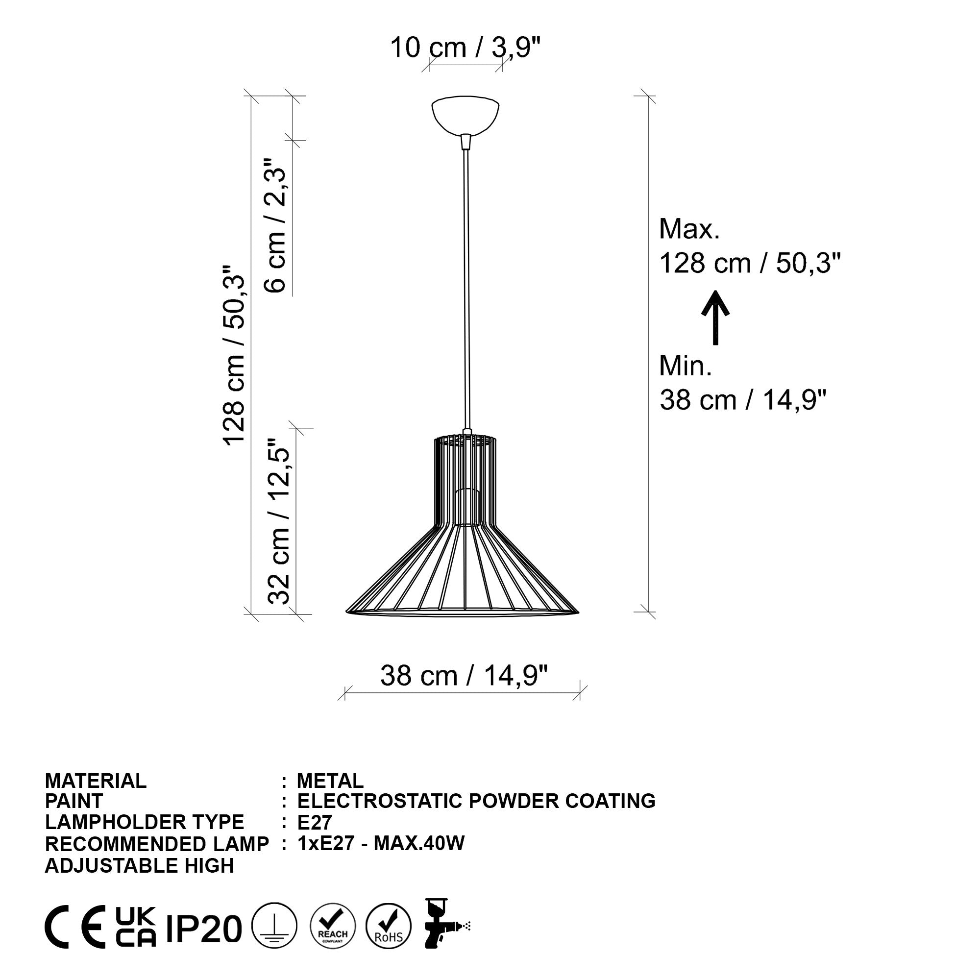 Candeeiro de Teto  - Tabut - Ouro