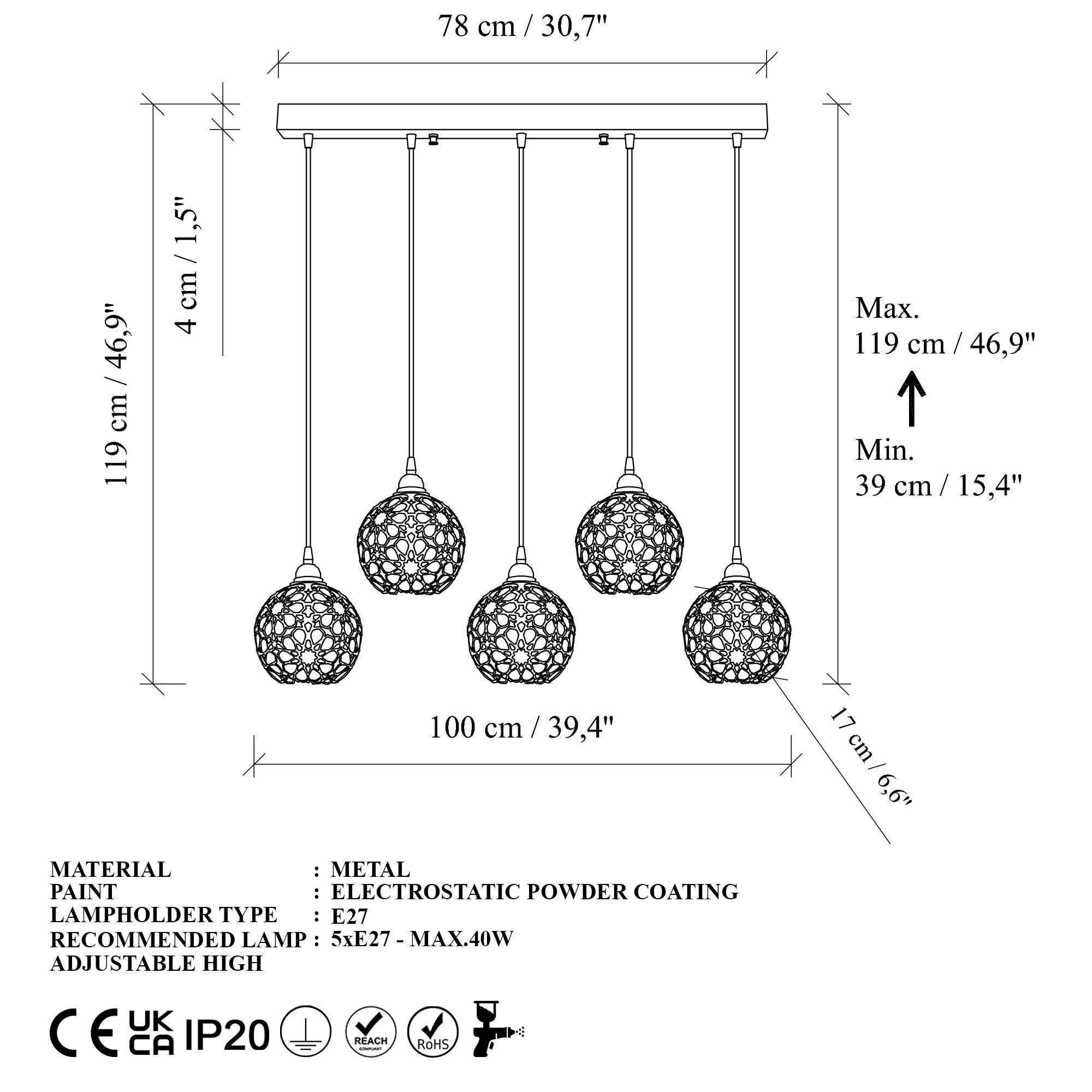 Candeeiro de Teto  - Selcuklu - Ouro