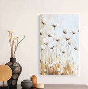 Quadro Decorativo em Tela 45x70cm - Arte Multicolor em Madeira de Pinho Natural