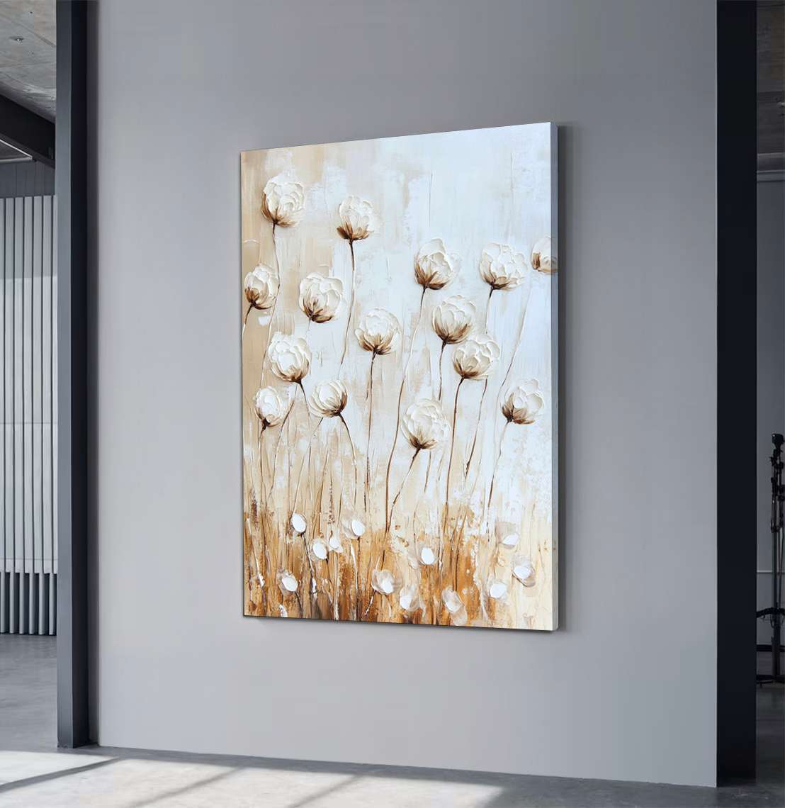 Quadro Decorativo em Tela 45x70cm - Arte Multicolor em Madeira de Pinho Natural