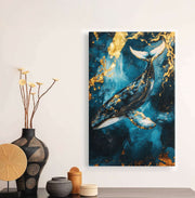 Quadro Decorativo em Tela 45x70cm - Arte Multicolor em Madeira de Pinho Natural