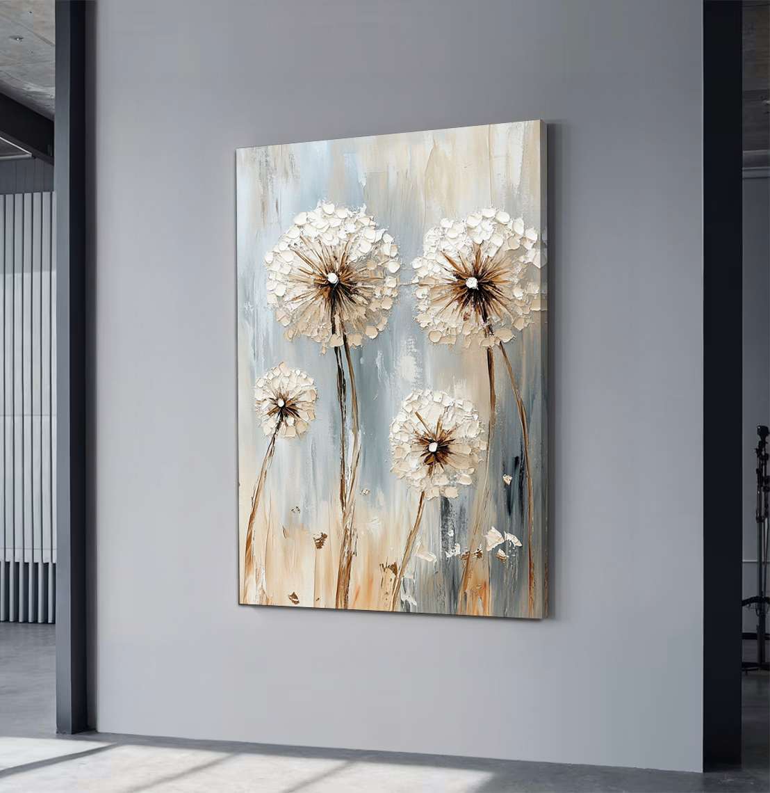 Quadro Decorativo em Tela 45x70cm - Arte Multicolor em Madeira de Pinho Natural