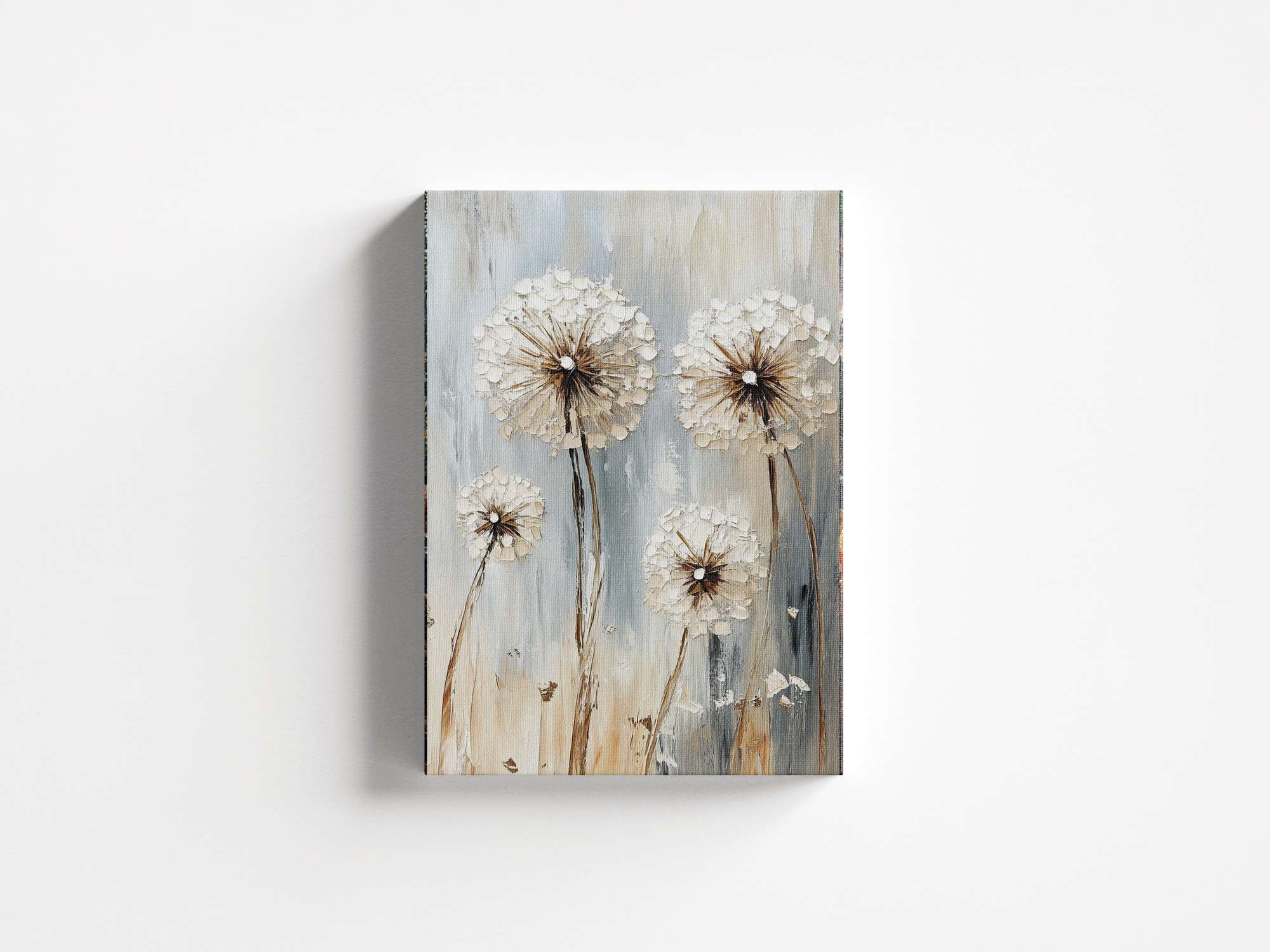 Quadro Decorativo em Tela 45x70cm - Arte Multicolor em Madeira de Pinho Natural