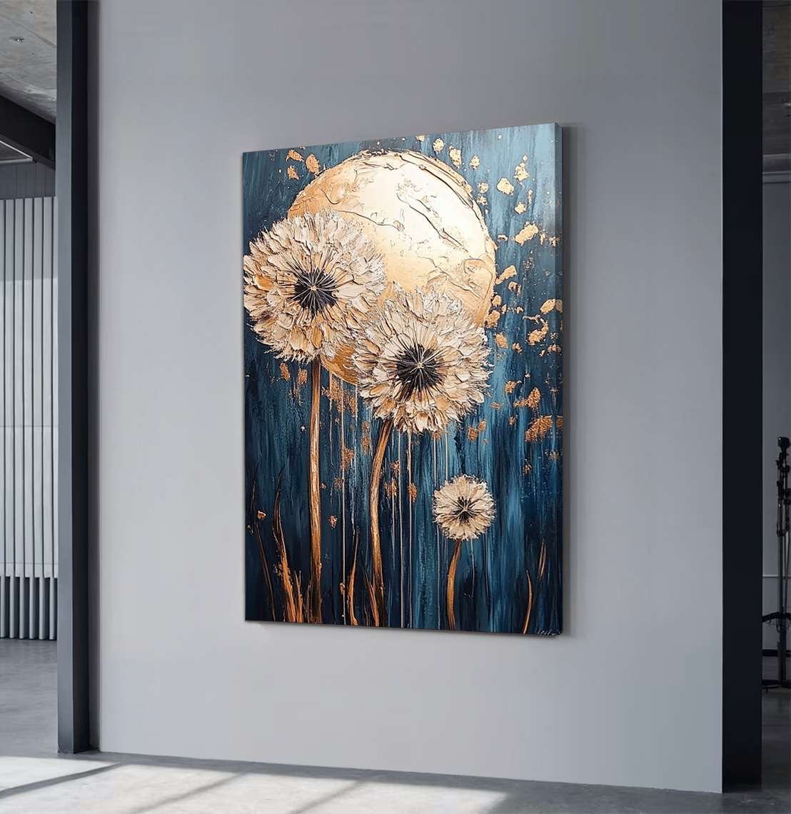 Quadro Decorativo em Tela 45x70cm - Arte Multicolor em Madeira de Pinho Natural