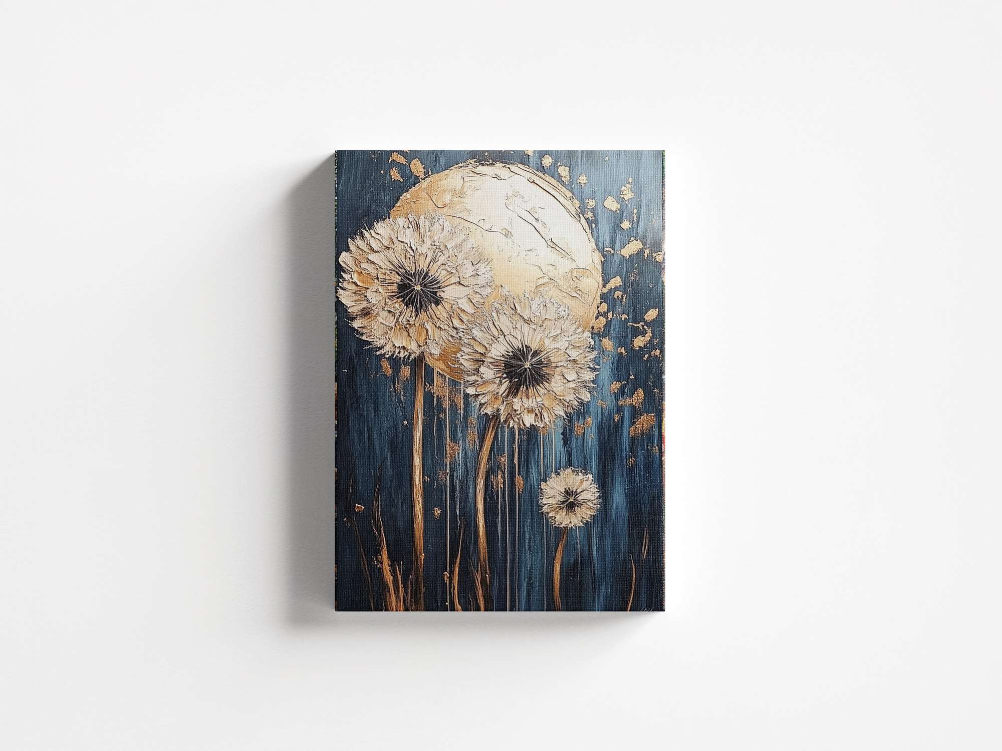 Quadro Decorativo em Tela 45x70cm - Arte Multicolor em Madeira de Pinho Natural